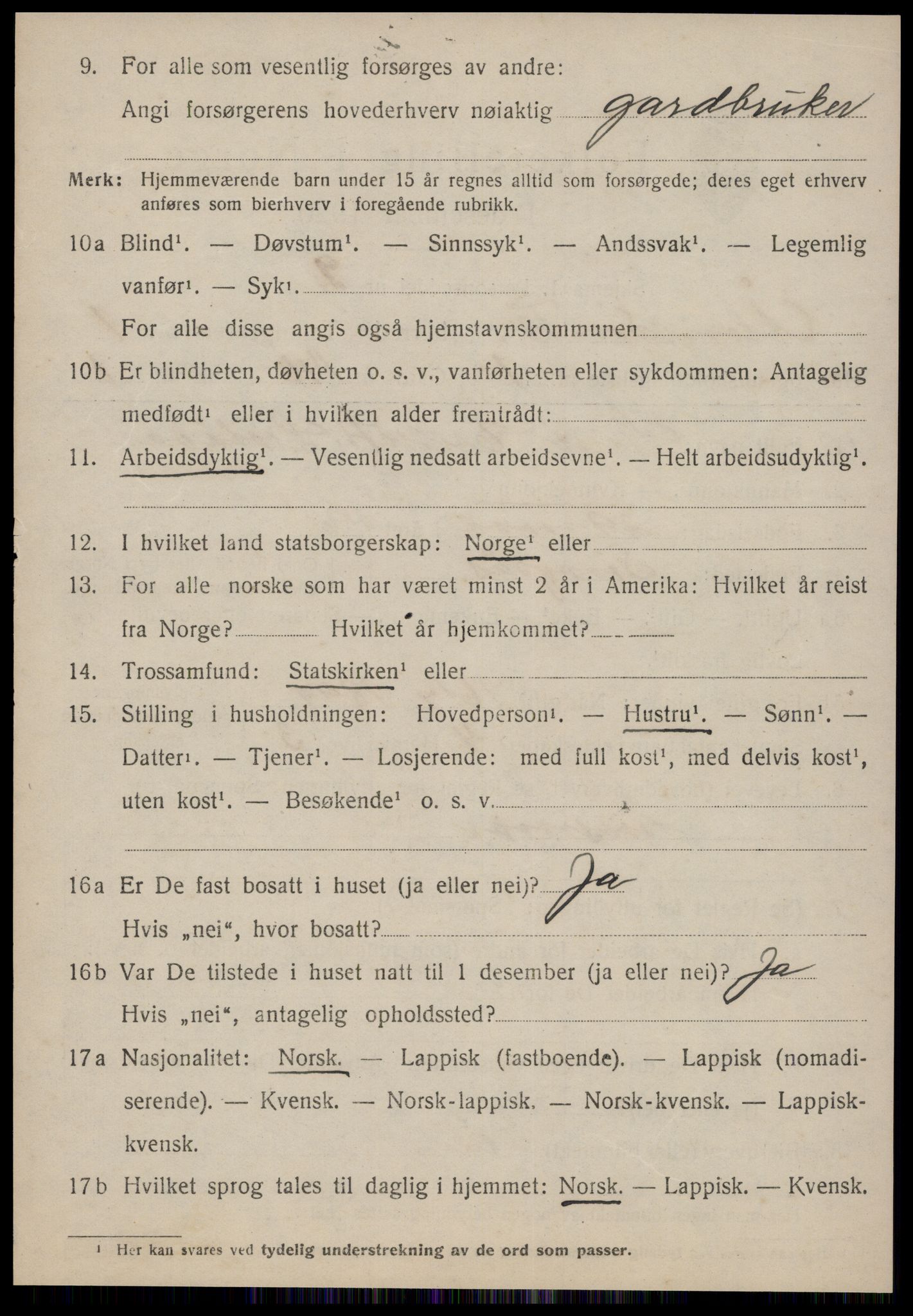 SAT, 1920 census for Ålen, 1920, p. 843