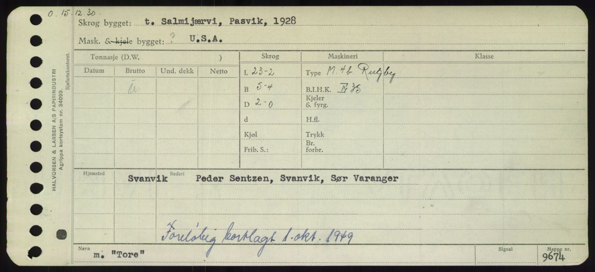 Sjøfartsdirektoratet med forløpere, Skipsmålingen, RA/S-1627/H/Hd/L0039: Fartøy, Ti-Tø, p. 289