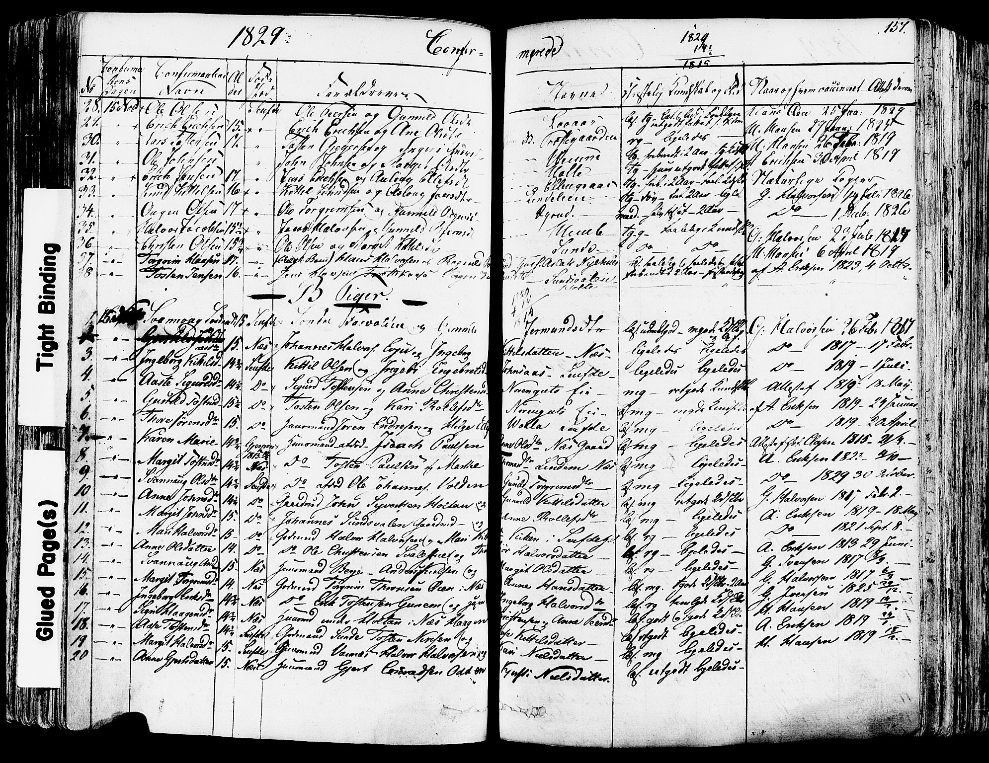 Sauherad kirkebøker, SAKO/A-298/F/Fa/L0006: Parish register (official) no. I 6, 1827-1850, p. 157