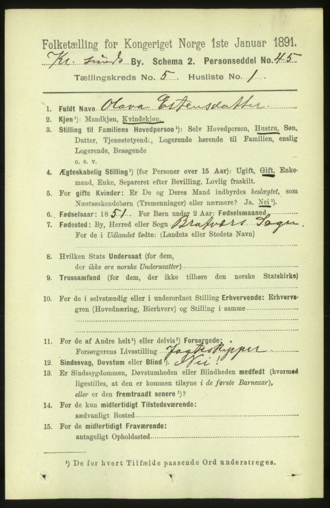 RA, 1891 census for 1503 Kristiansund, 1891, p. 4295