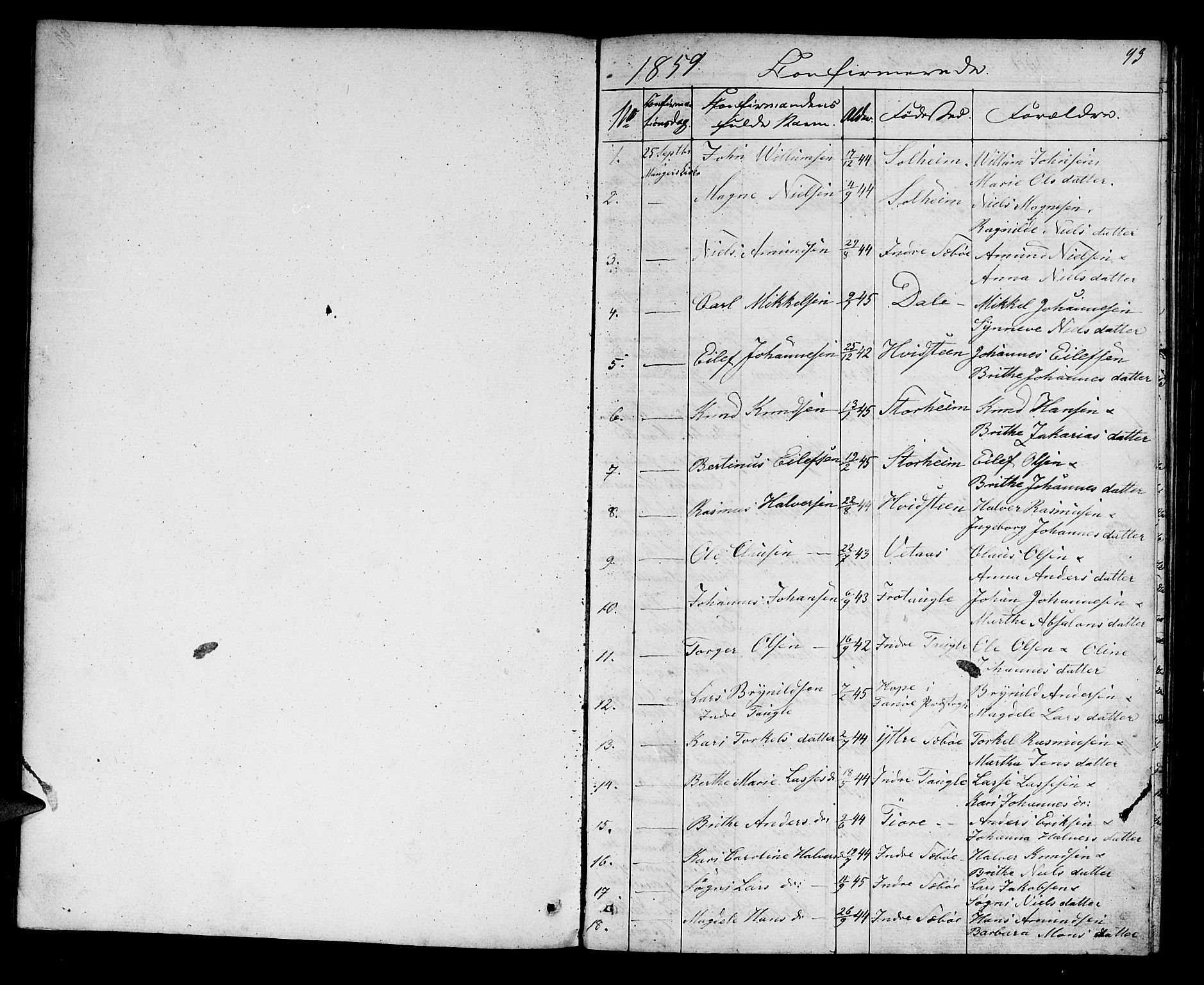 Manger sokneprestembete, SAB/A-76801/H/Hab: Parish register (copy) no. D 1, 1859-1882, p. 93