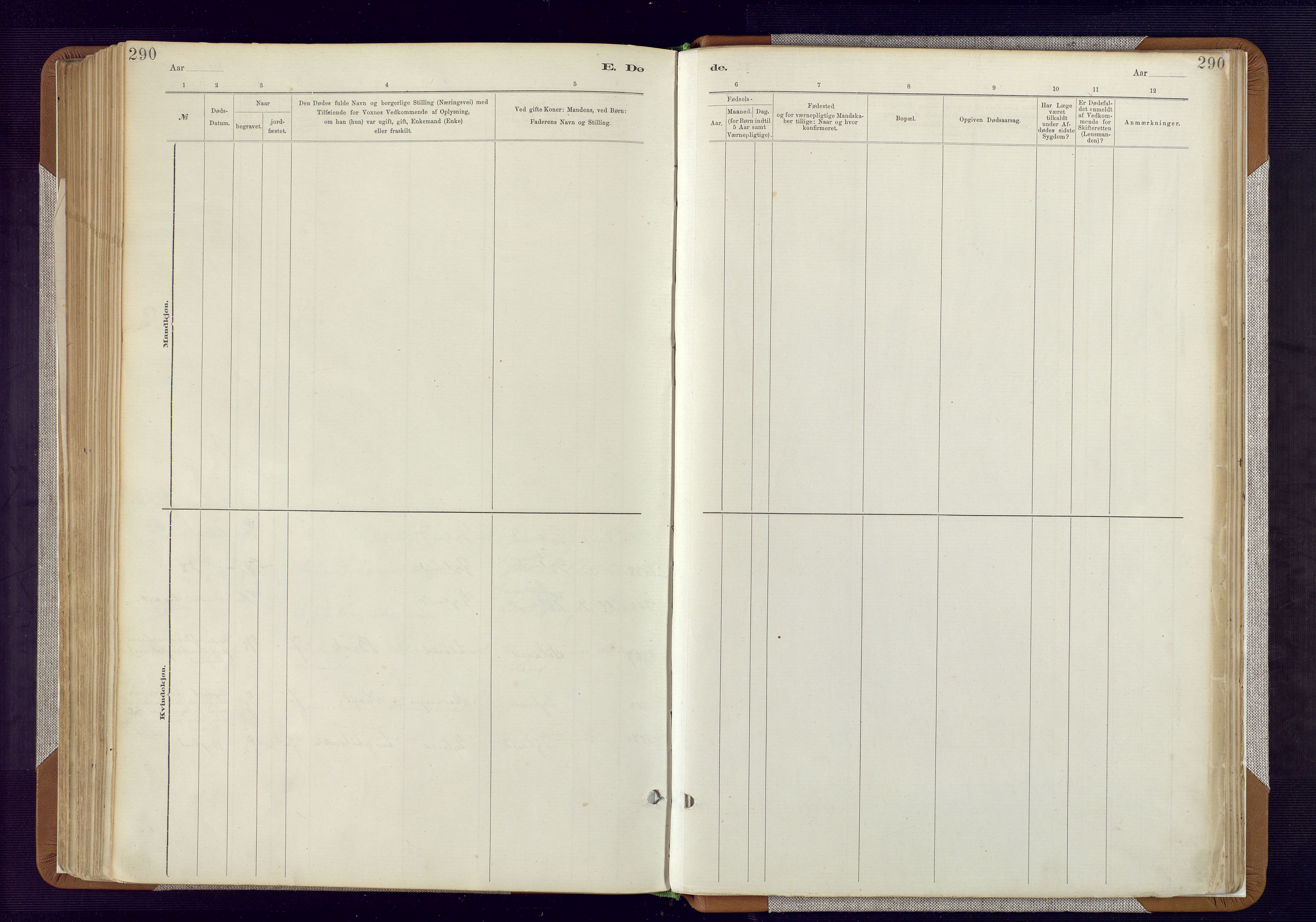 Bakke sokneprestkontor, AV/SAK-1111-0002/F/Fa/Fab/L0003: Parish register (official) no. A 3, 1884-1921, p. 290