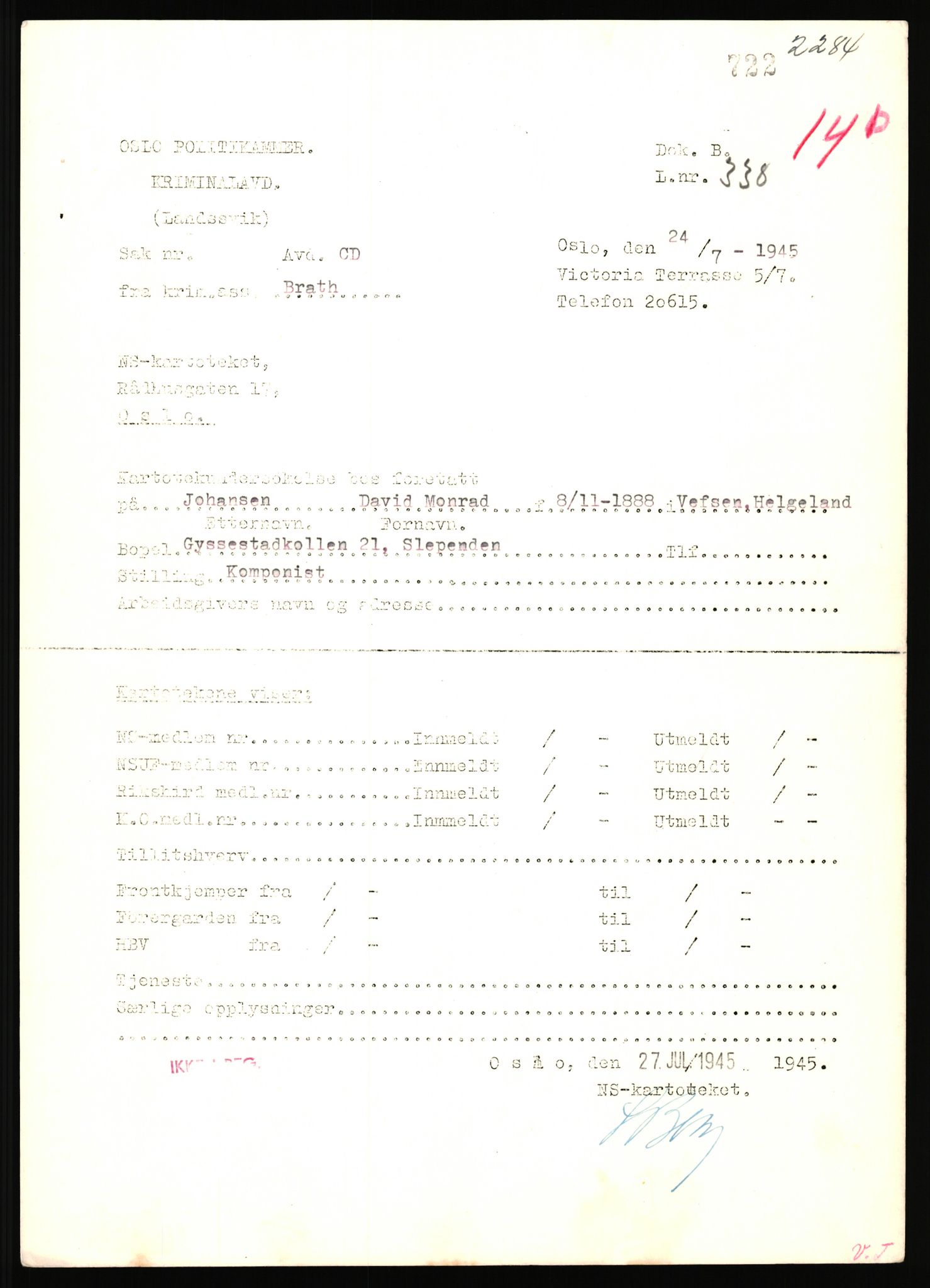 Landssvikarkivet, Oslo politikammer, RA/S-3138-01/D/Da/L0178/0008: Dommer, dnr. 1225 - 1232 / Dnr. 1232, 1945-1948, p. 31