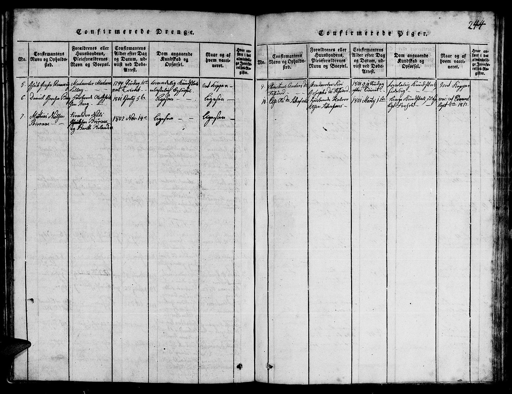 Ministerialprotokoller, klokkerbøker og fødselsregistre - Nord-Trøndelag, AV/SAT-A-1458/780/L0648: Parish register (copy) no. 780C01 /1, 1815-1870, p. 244