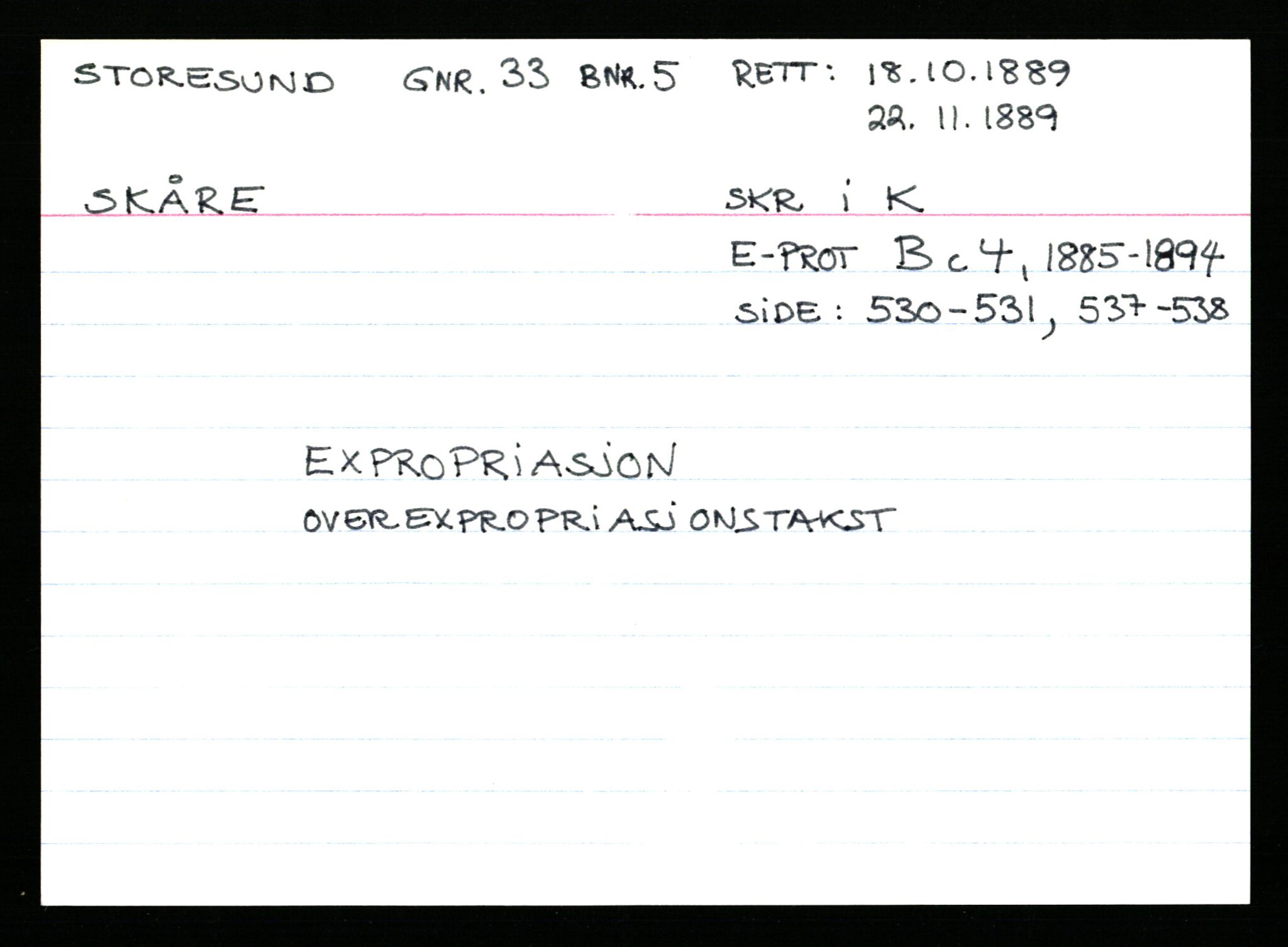 Statsarkivet i Stavanger, AV/SAST-A-101971/03/Y/Ym/L0056: Åstedskort sortert etter gårdsnavn: Stokkeland - Sund, 1600-1950, p. 157