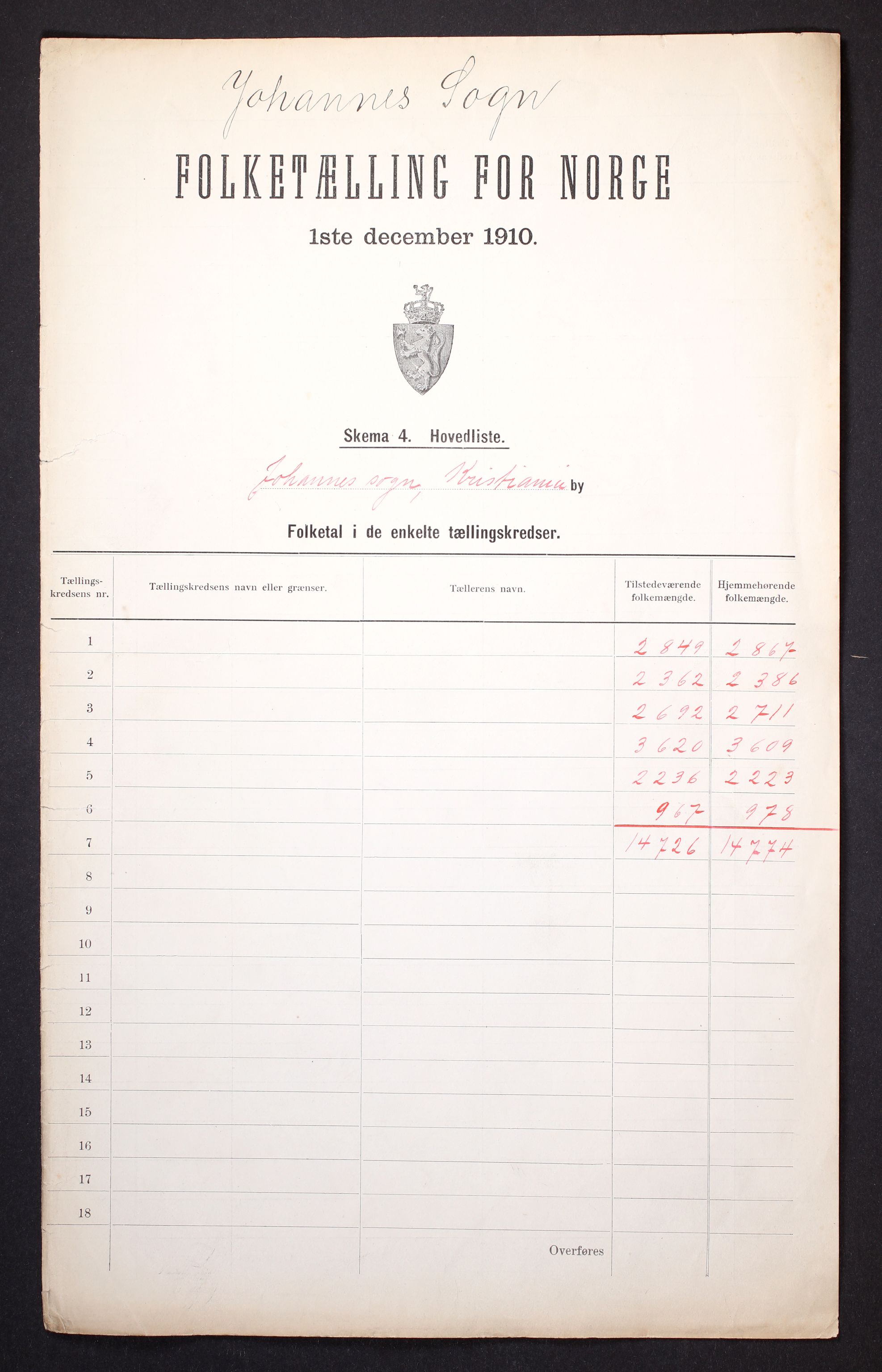 RA, 1910 census for Kristiania, 1910, p. 232