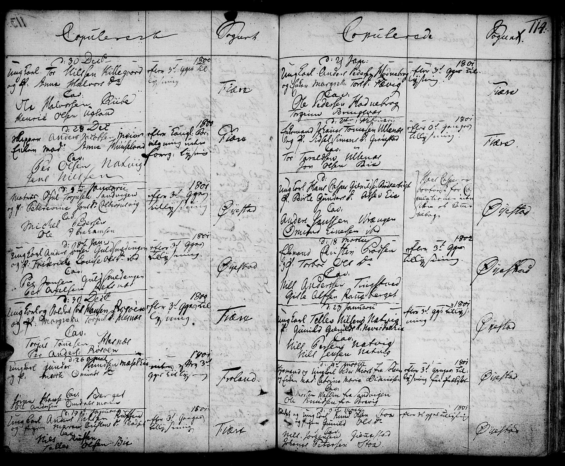 Øyestad sokneprestkontor, AV/SAK-1111-0049/F/Fa/L0009: Parish register (official) no. A 9, 1778-1808, p. 114