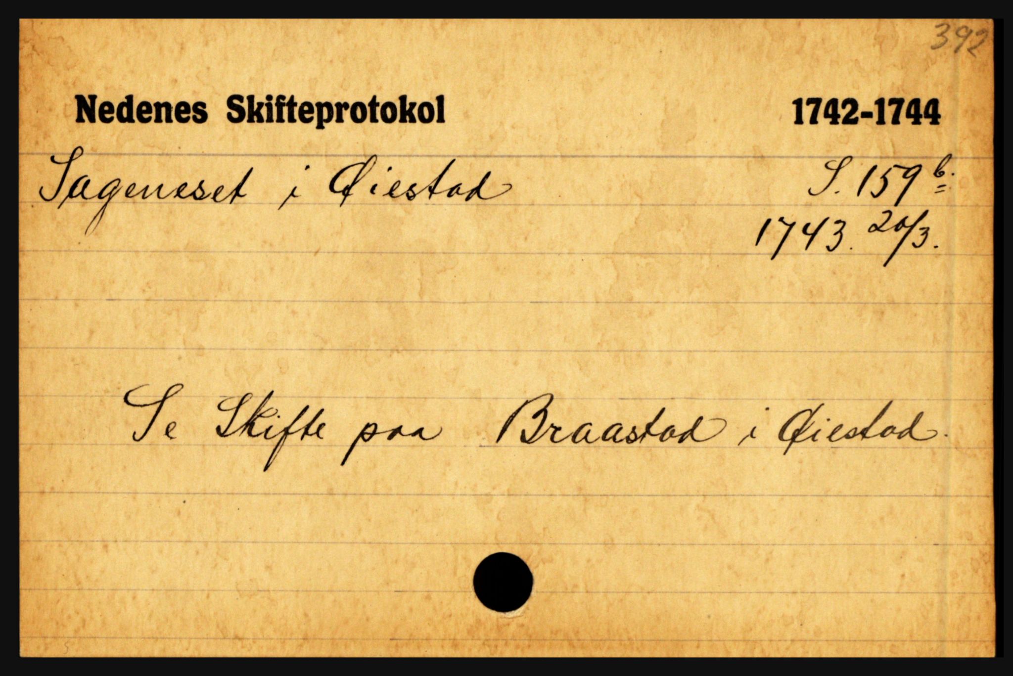 Nedenes sorenskriveri før 1824, AV/SAK-1221-0007/H, p. 25121