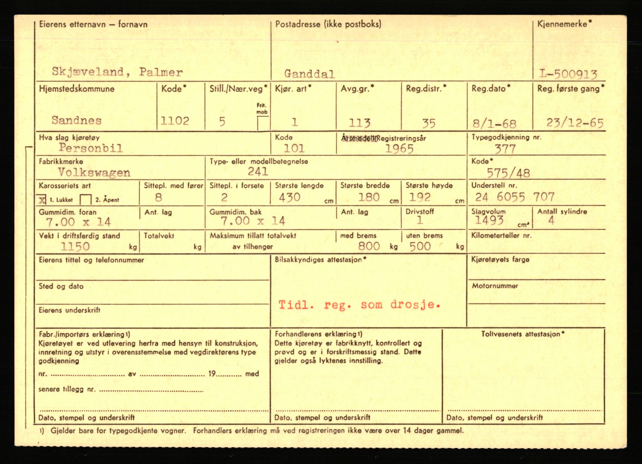 Stavanger trafikkstasjon, SAST/A-101942/0/F/L0077: L-500000 - L-502999, 1930-1971, p. 647