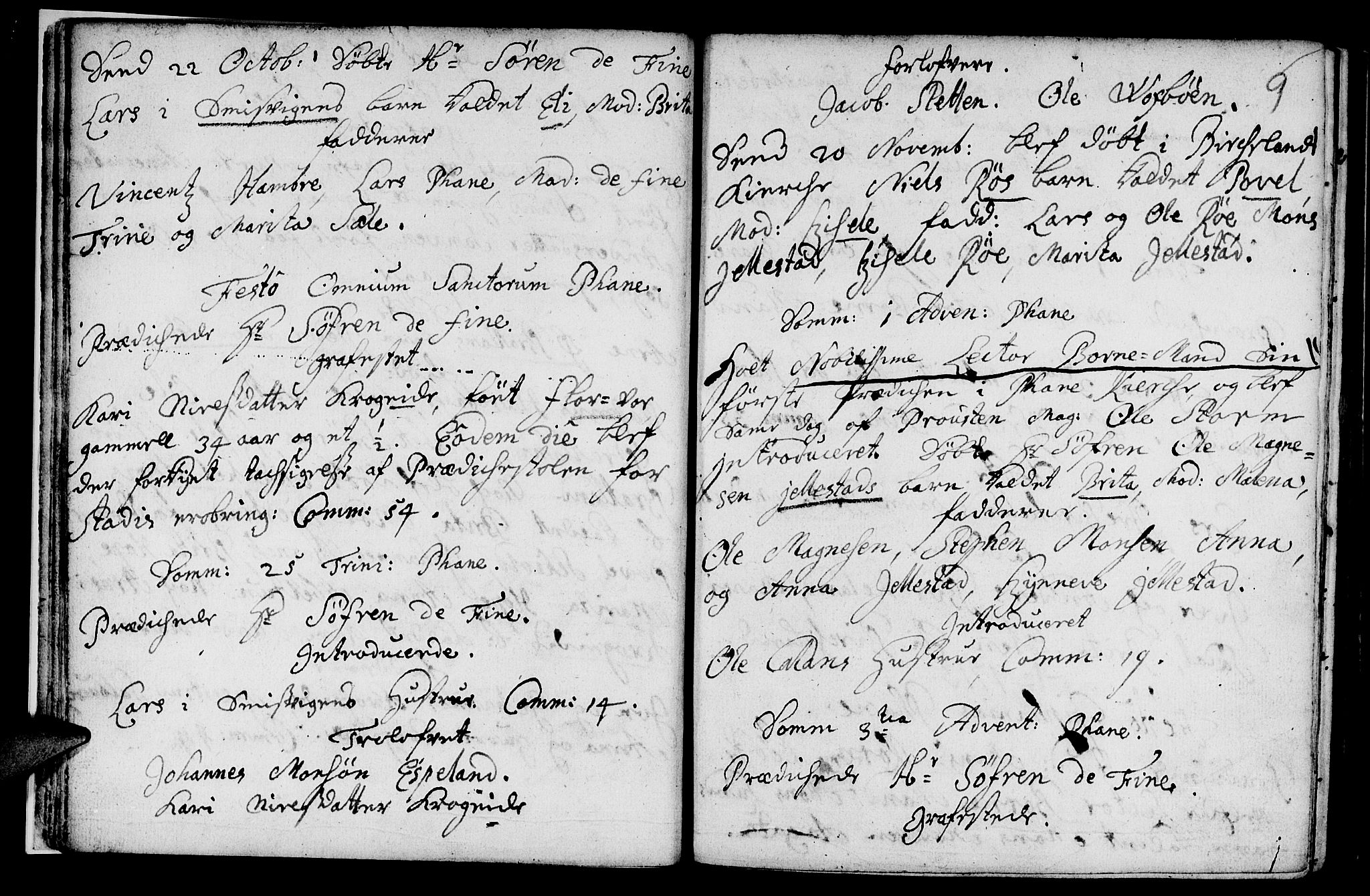 Fana Sokneprestembete, AV/SAB-A-75101/H/Haa/Haaa/L0001: Parish register (official) no. A 1, 1712-1719, p. 9