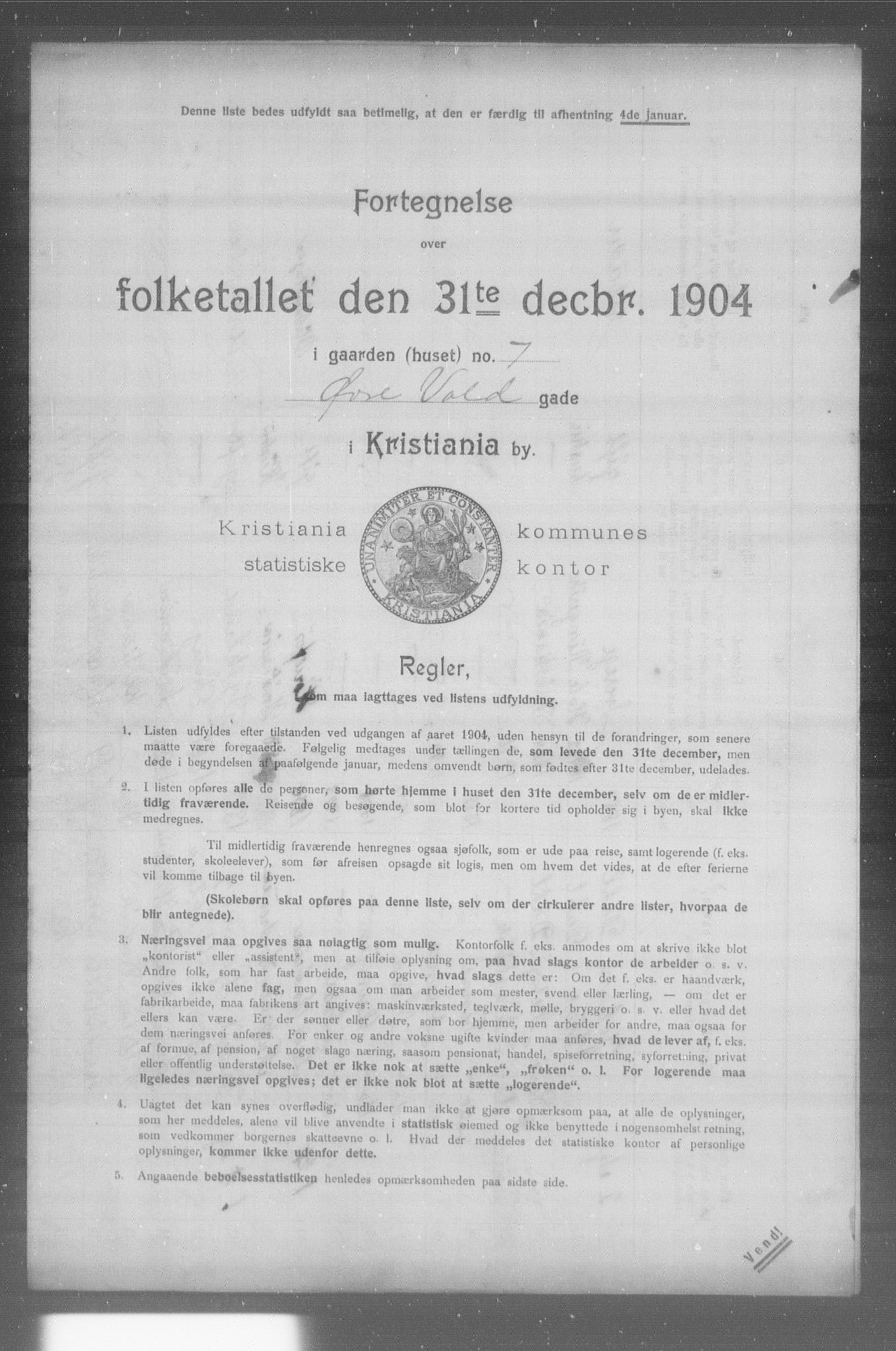 OBA, Municipal Census 1904 for Kristiania, 1904, p. 24394