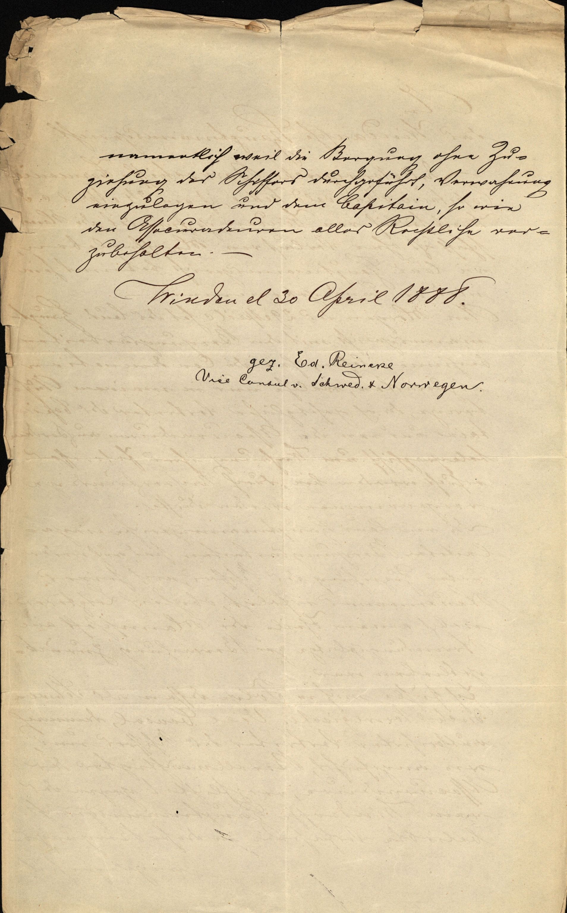 Pa 63 - Østlandske skibsassuranceforening, VEMU/A-1079/G/Ga/L0021/0006: Havaridokumenter / Gøthe, Granit, Granen, Harmonie, Lindsay, 1888, p. 43