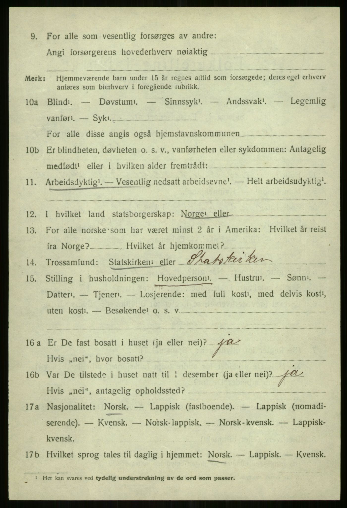 SATØ, 1920 census for Tromsøysund, 1920, p. 12537