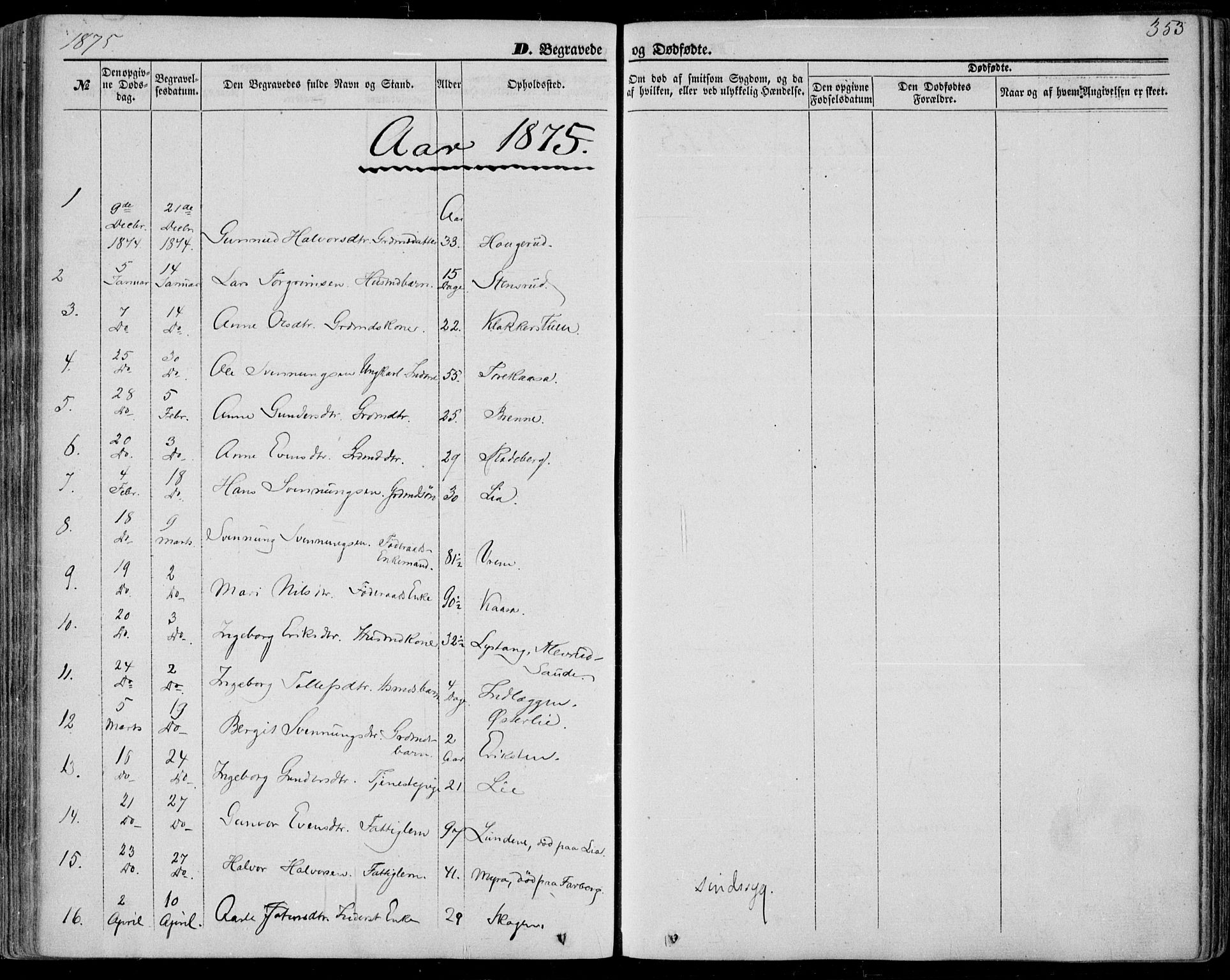 Bø kirkebøker, SAKO/A-257/F/Fa/L0009: Parish register (official) no. 9, 1862-1879, p. 353