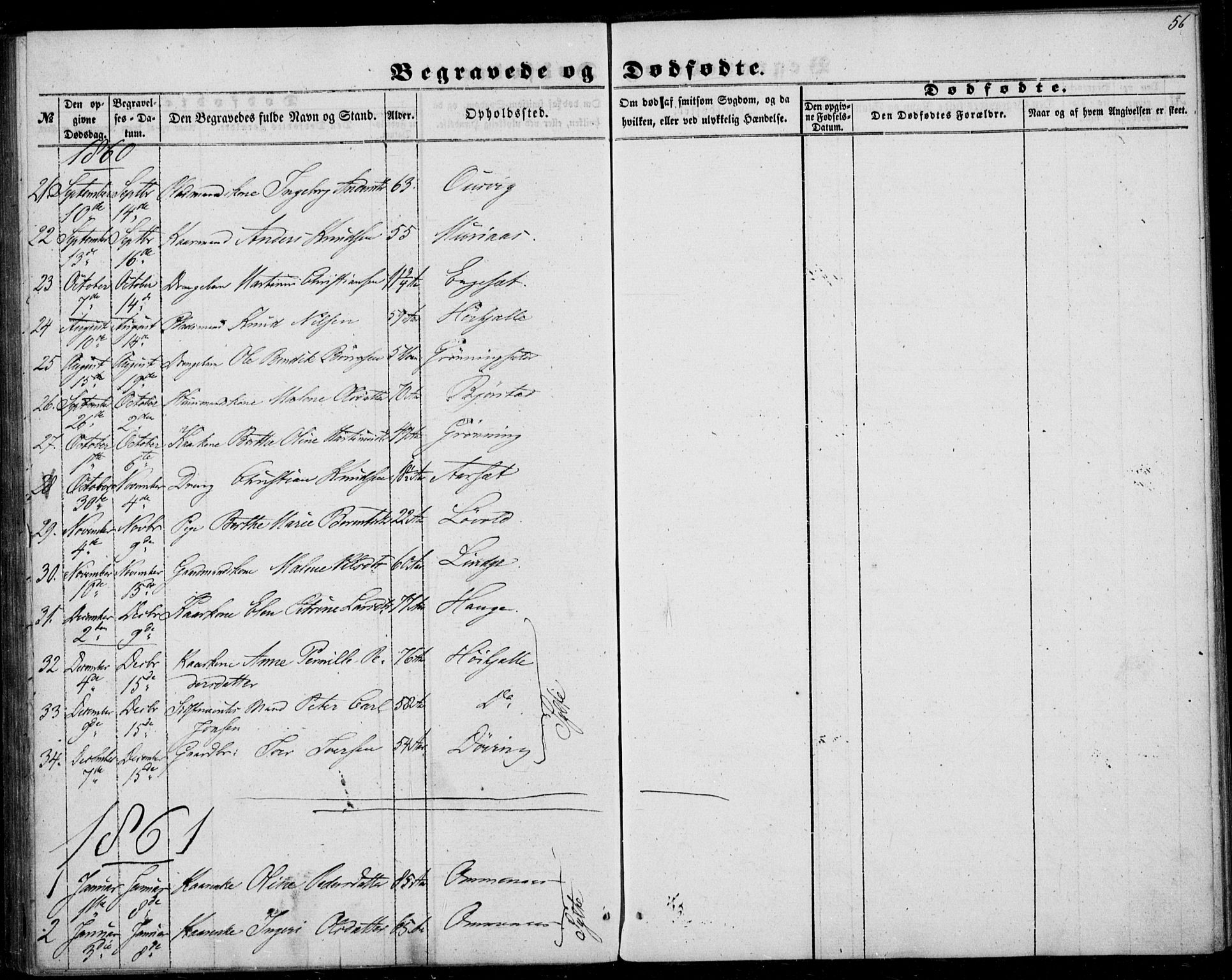 Ministerialprotokoller, klokkerbøker og fødselsregistre - Møre og Romsdal, SAT/A-1454/519/L0251: Parish register (official) no. 519A10, 1854-1868, p. 56