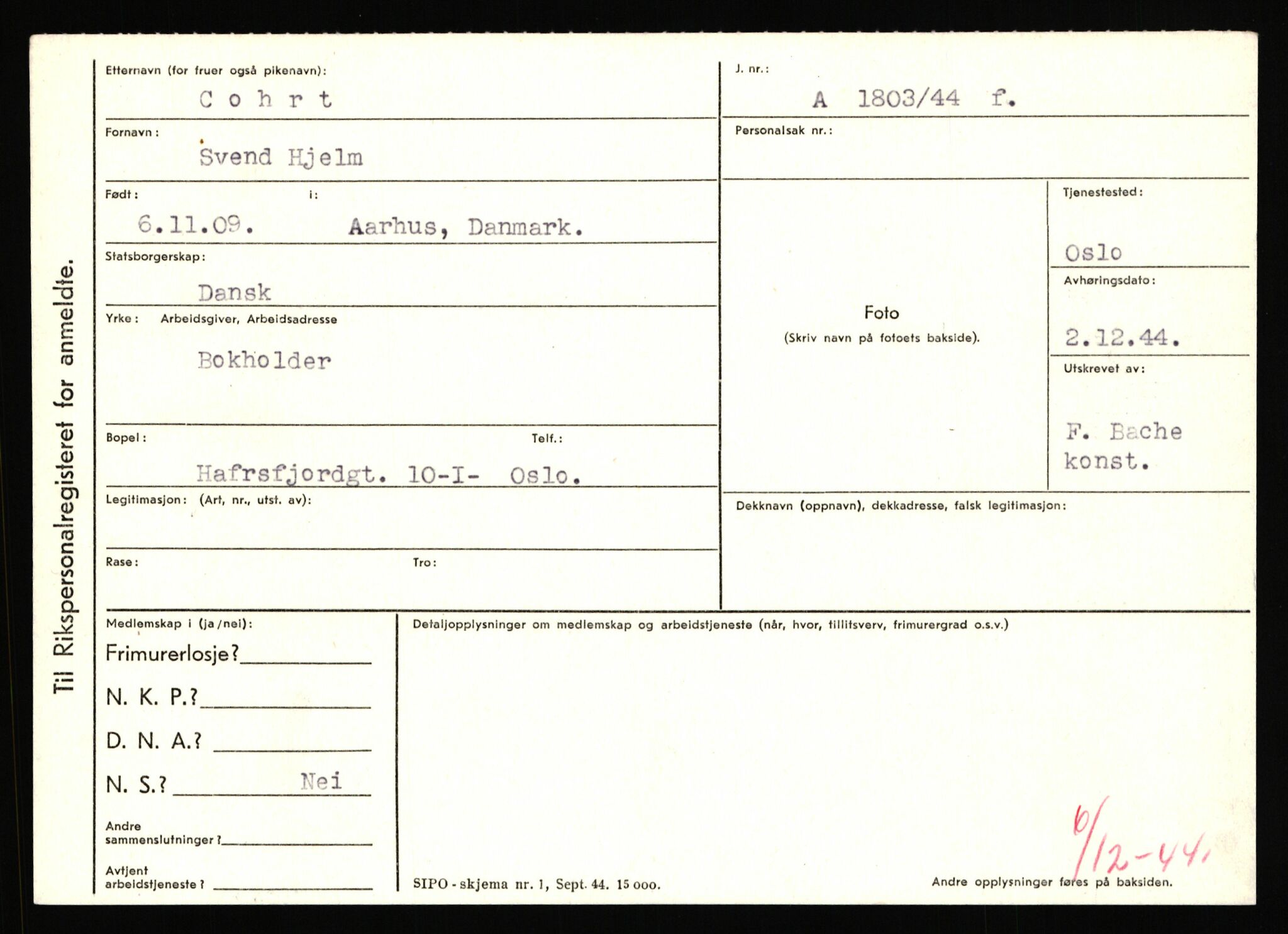 Statspolitiet - Hovedkontoret / Osloavdelingen, AV/RA-S-1329/C/Ca/L0003: Brechan - Eichinger	, 1943-1945, p. 2231