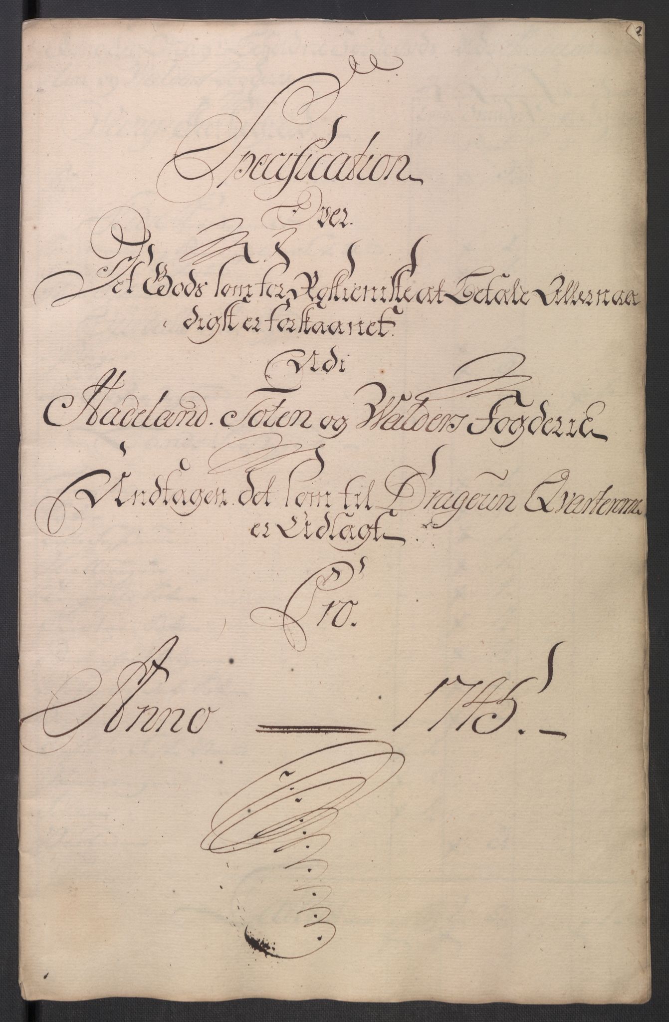 Rentekammeret inntil 1814, Reviderte regnskaper, Fogderegnskap, AV/RA-EA-4092/R18/L1345: Fogderegnskap Hadeland, Toten og Valdres, 1745-1746, p. 239