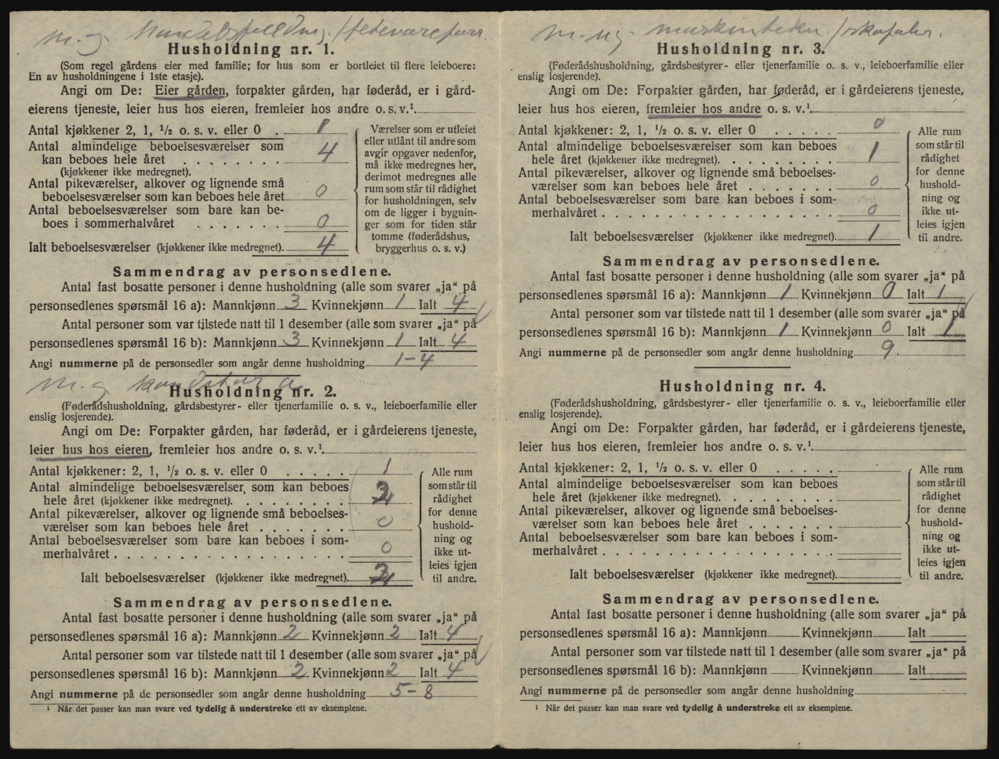 SAO, 1920 census for Glemmen, 1920, p. 1194