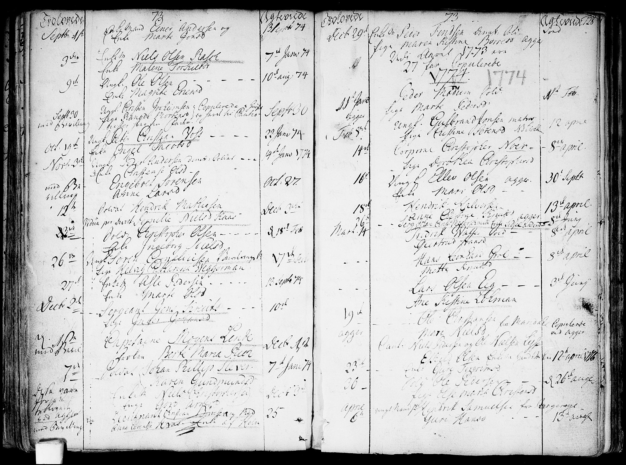 Garnisonsmenigheten Kirkebøker, AV/SAO-A-10846/F/Fa/L0002: Parish register (official) no. 2, 1757-1776, p. 128