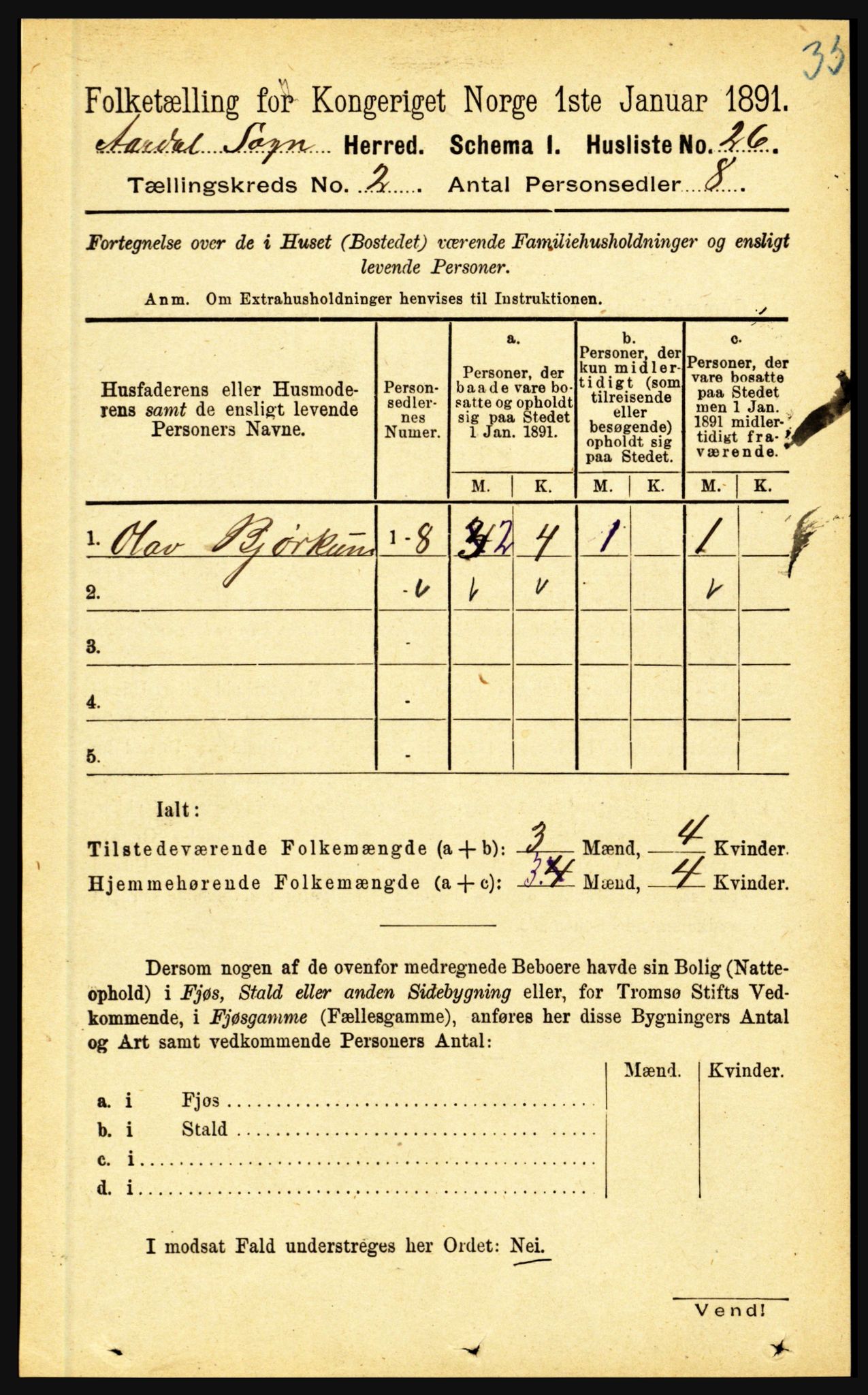 RA, 1891 census for 1424 Årdal, 1891, p. 152