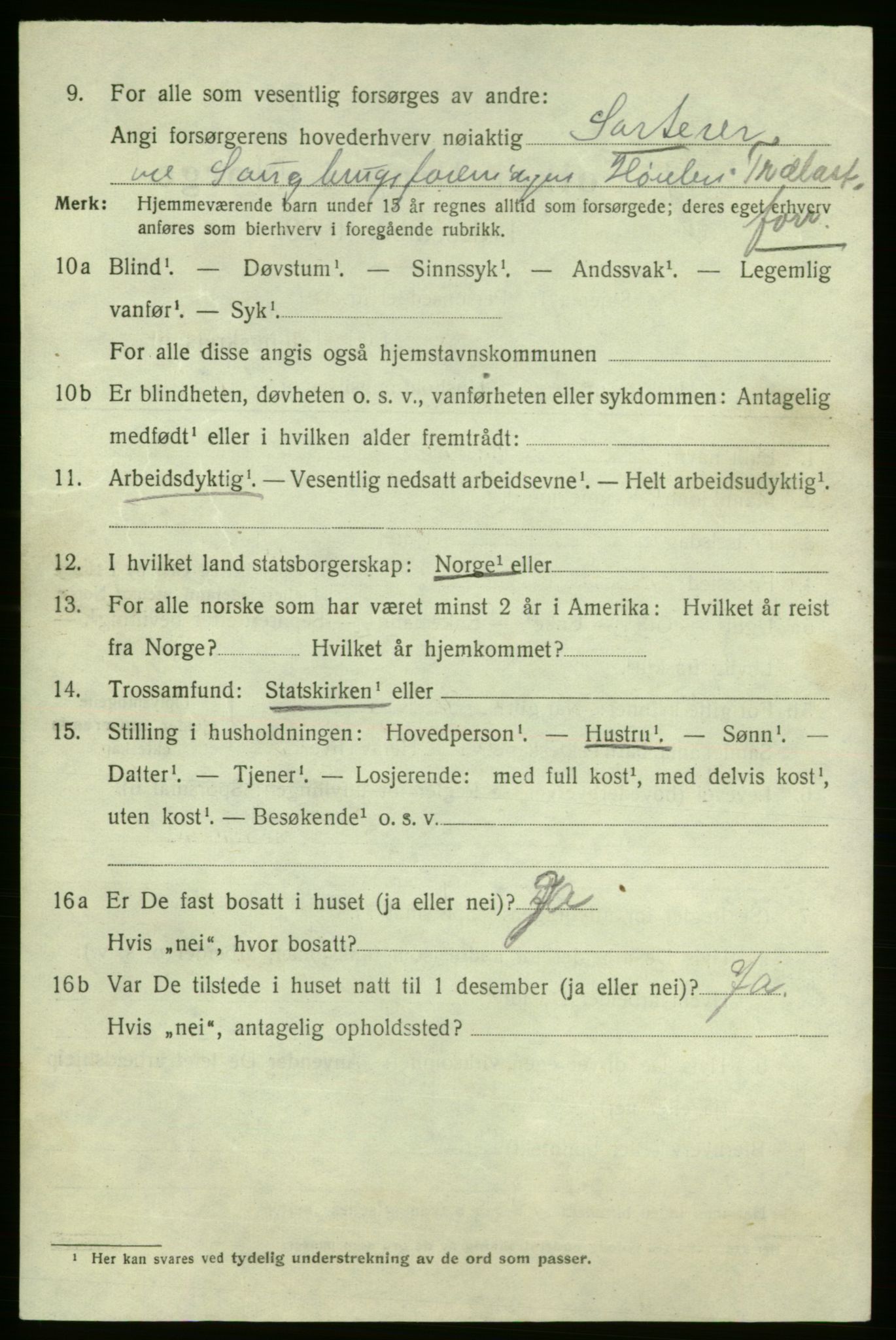 SAO, 1920 census for Fredrikshald, 1920, p. 19878
