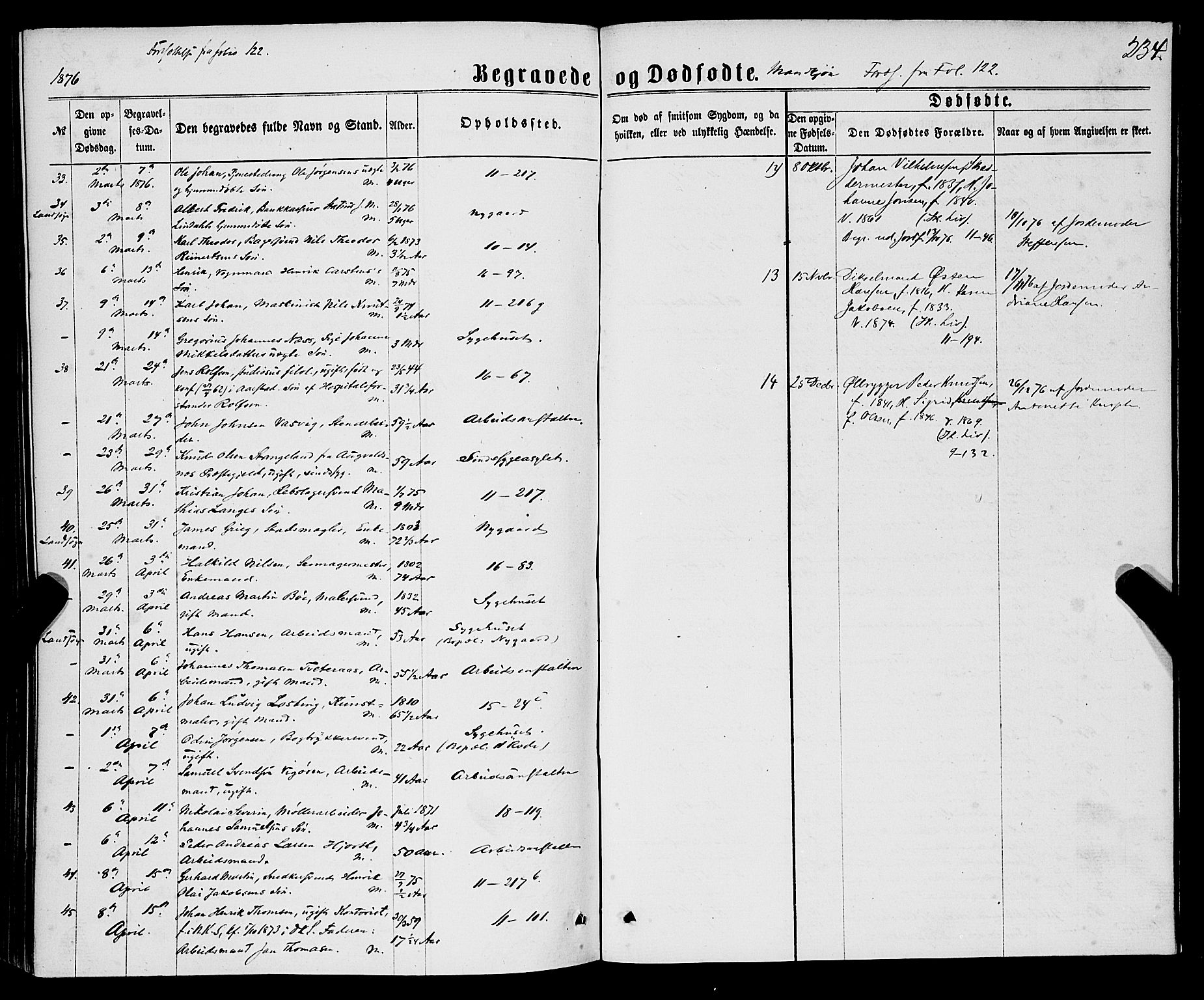 Domkirken sokneprestembete, AV/SAB-A-74801/H/Haa/L0042: Parish register (official) no. E 3, 1863-1876, p. 234