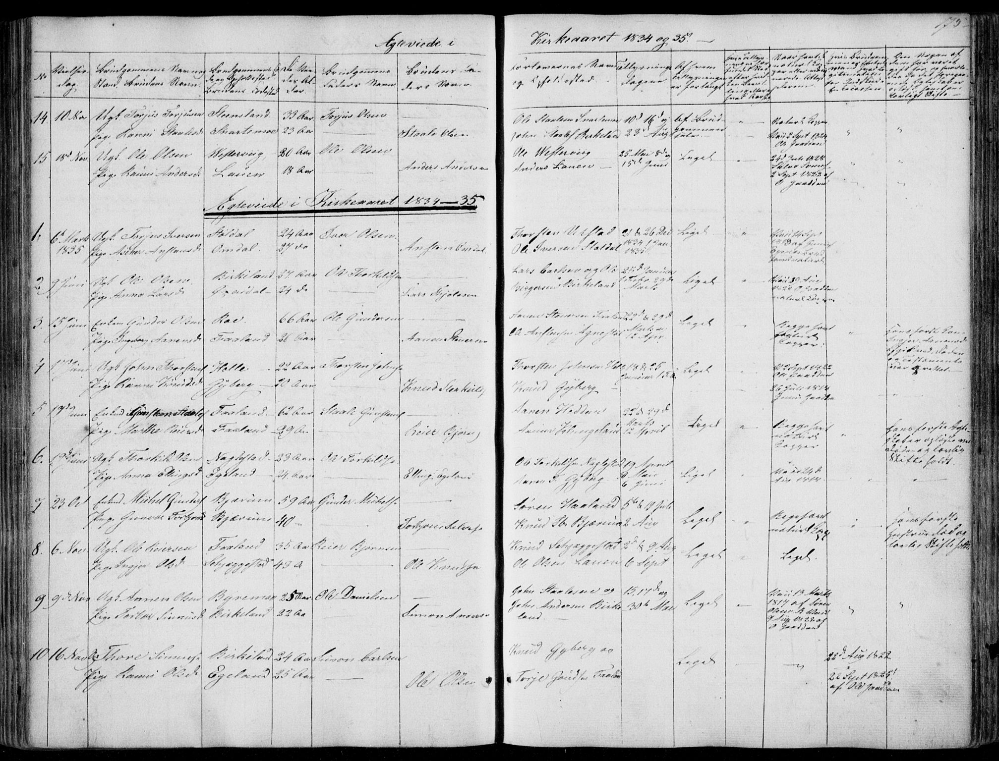 Hægebostad sokneprestkontor, SAK/1111-0024/F/Fa/Faa/L0004: Parish register (official) no. A 4, 1834-1864, p. 175