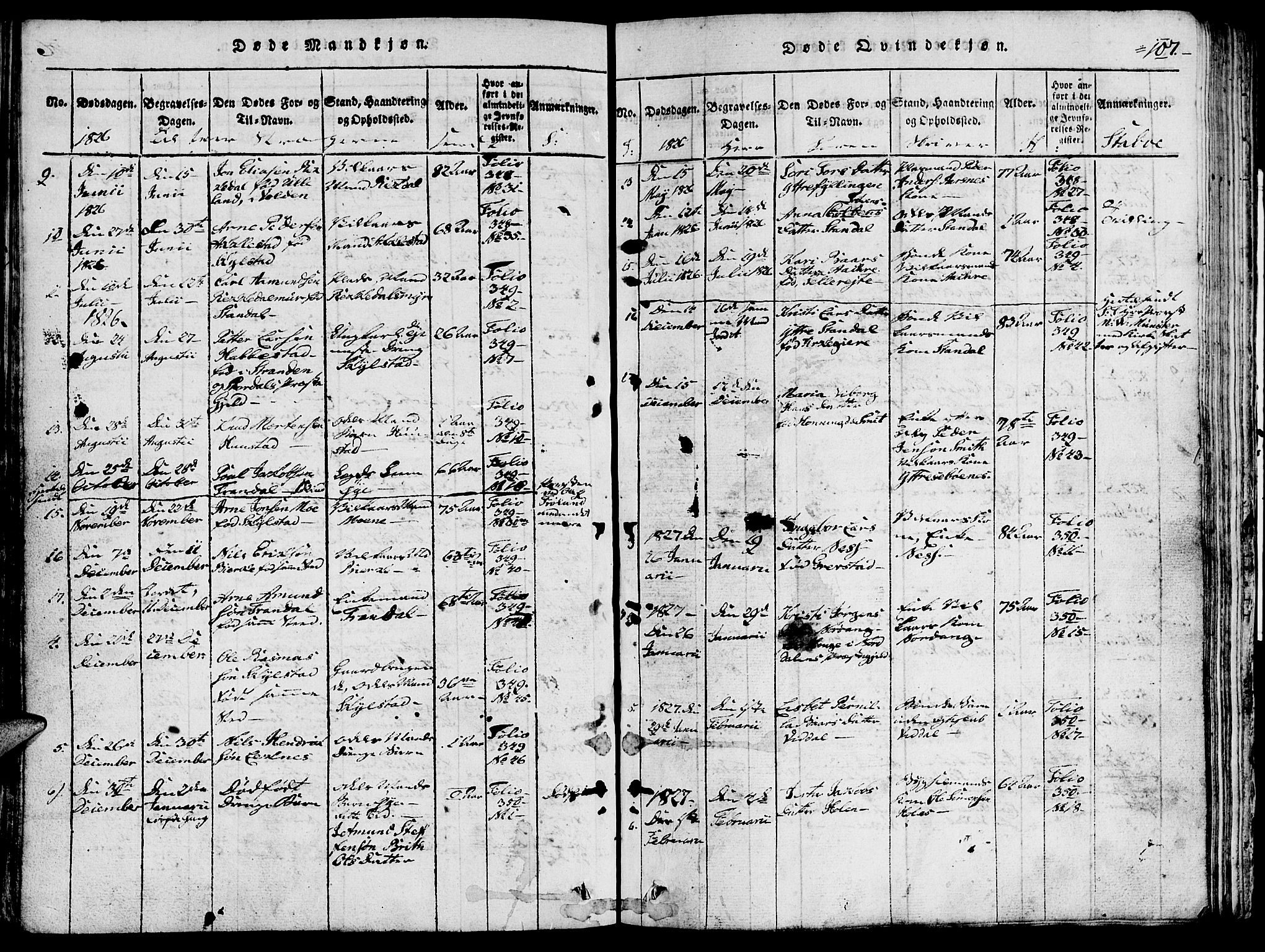 Ministerialprotokoller, klokkerbøker og fødselsregistre - Møre og Romsdal, AV/SAT-A-1454/515/L0207: Parish register (official) no. 515A03, 1819-1829, p. 107