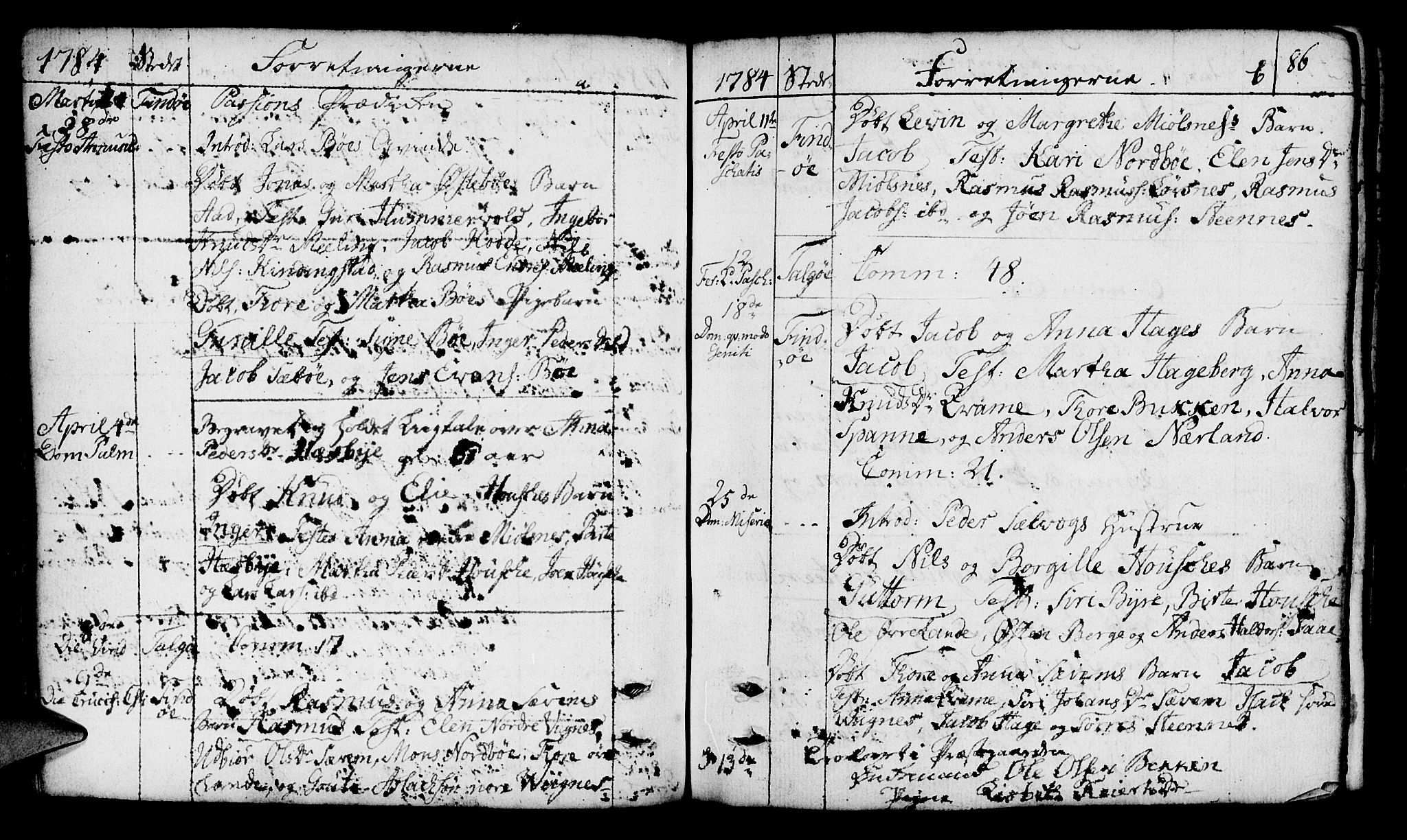 Finnøy sokneprestkontor, SAST/A-101825/H/Ha/Haa/L0005: Parish register (official) no. A 5, 1773-1816, p. 86