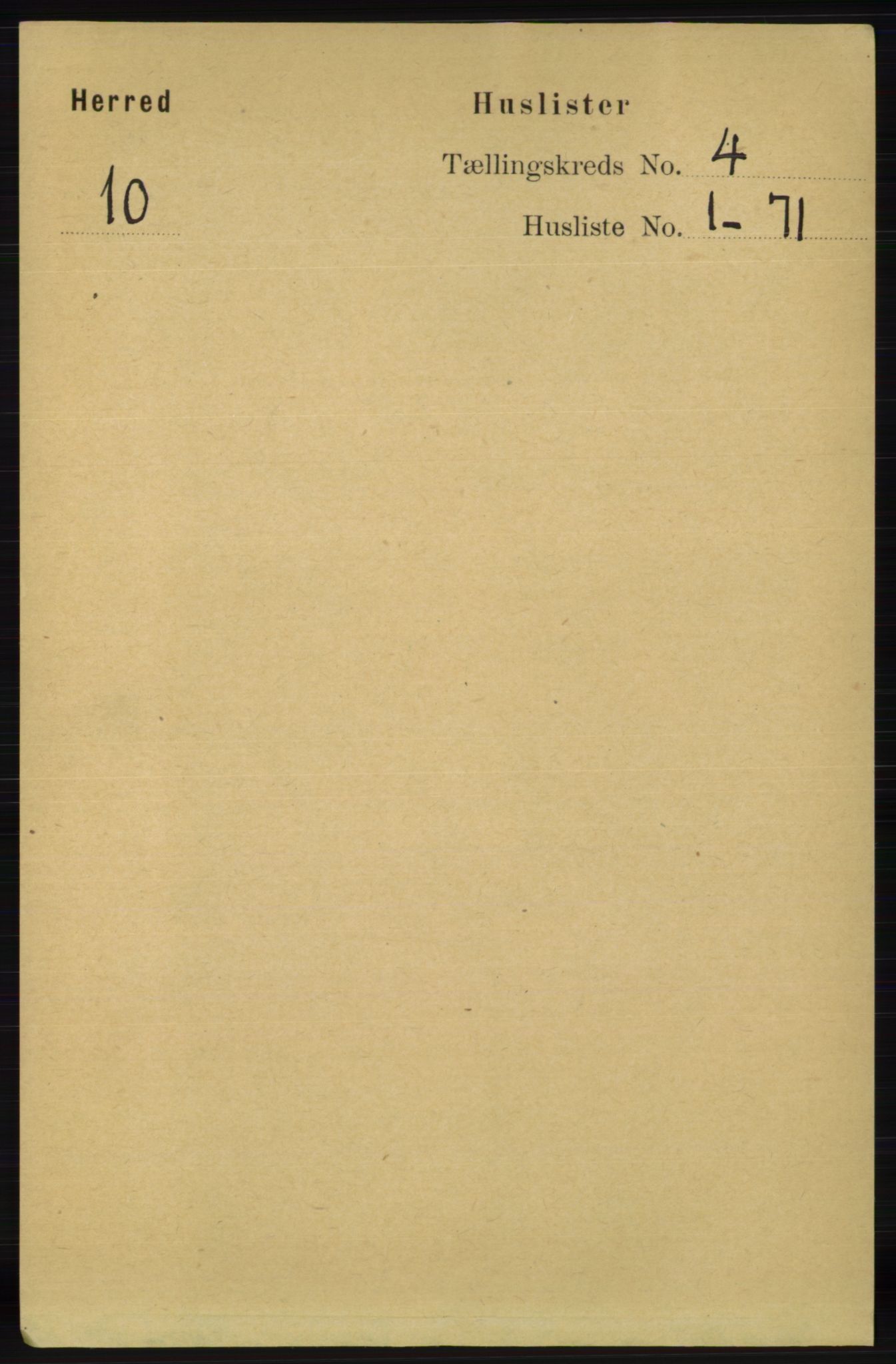 RA, 1891 census for 1039 Herad, 1891, p. 1343