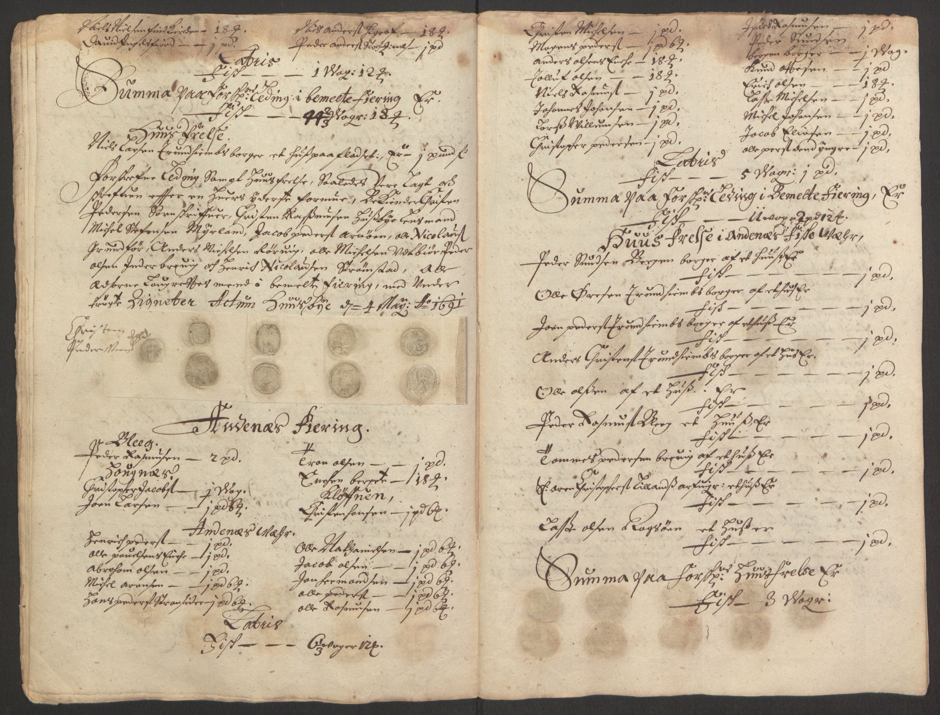 Rentekammeret inntil 1814, Reviderte regnskaper, Fogderegnskap, AV/RA-EA-4092/R67/L4676: Fogderegnskap Vesterålen, Andenes og Lofoten, 1691-1693, p. 65