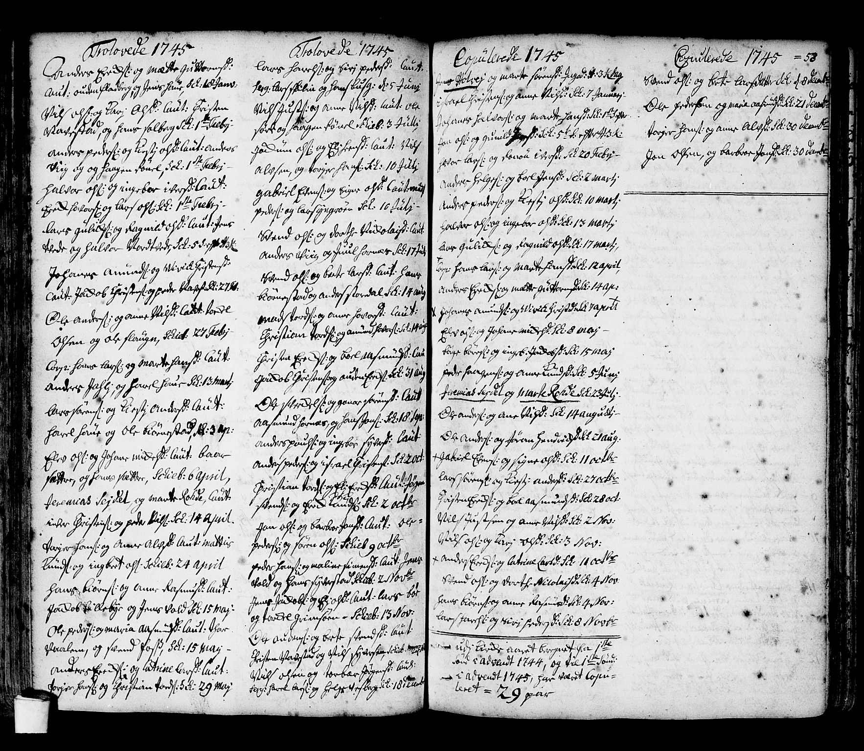 Skjeberg prestekontor Kirkebøker, AV/SAO-A-10923/F/Fa/L0002: Parish register (official) no. I 2, 1726-1791, p. 58