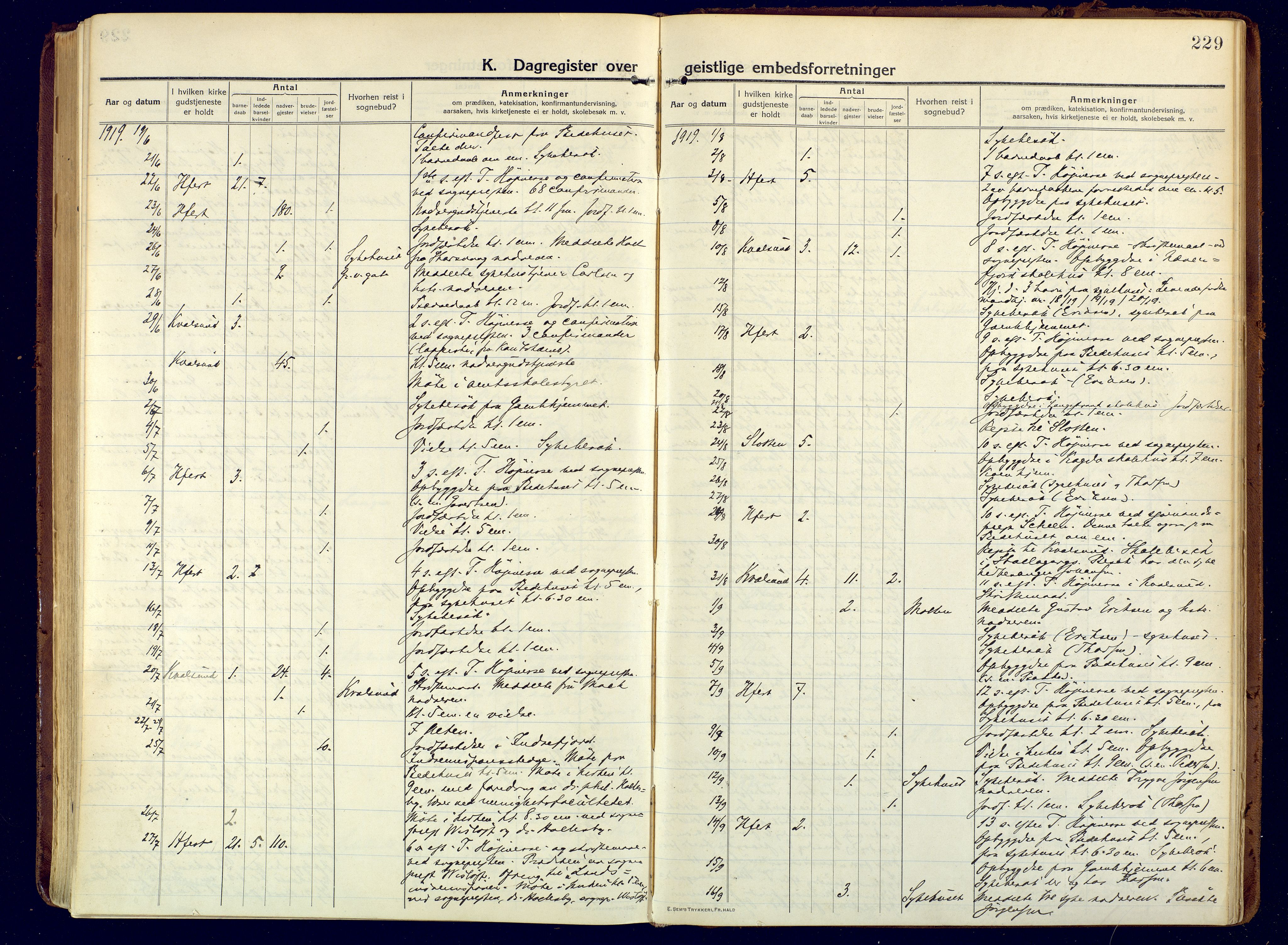 Hammerfest sokneprestkontor, SATØ/S-1347/H/Ha/L0015.kirke: Parish register (official) no. 15, 1916-1923, p. 229