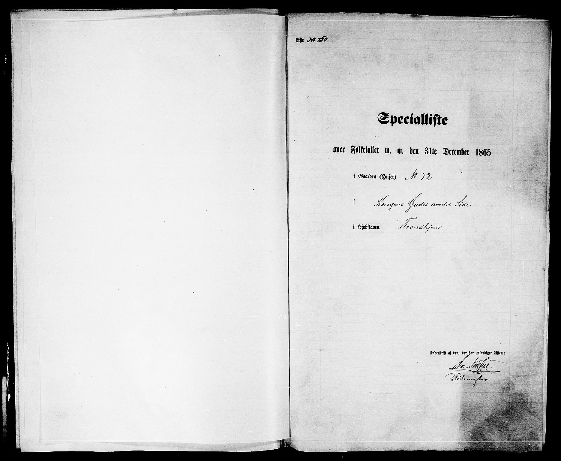 RA, 1865 census for Trondheim, 1865, p. 1552