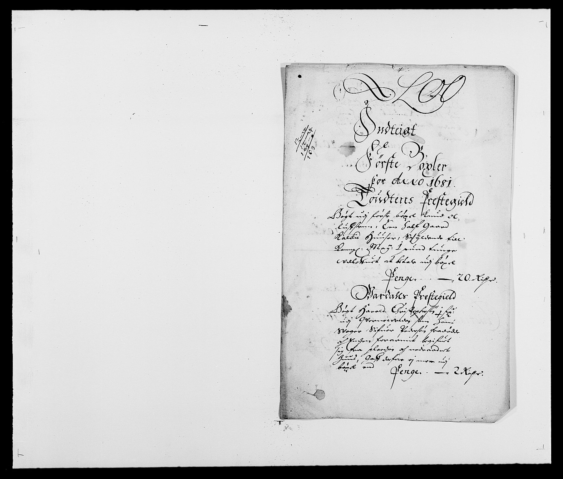 Rentekammeret inntil 1814, Reviderte regnskaper, Fogderegnskap, RA/EA-4092/R18/L1278: Fogderegnskap Hadeland, Toten og Valdres, 1681, p. 152