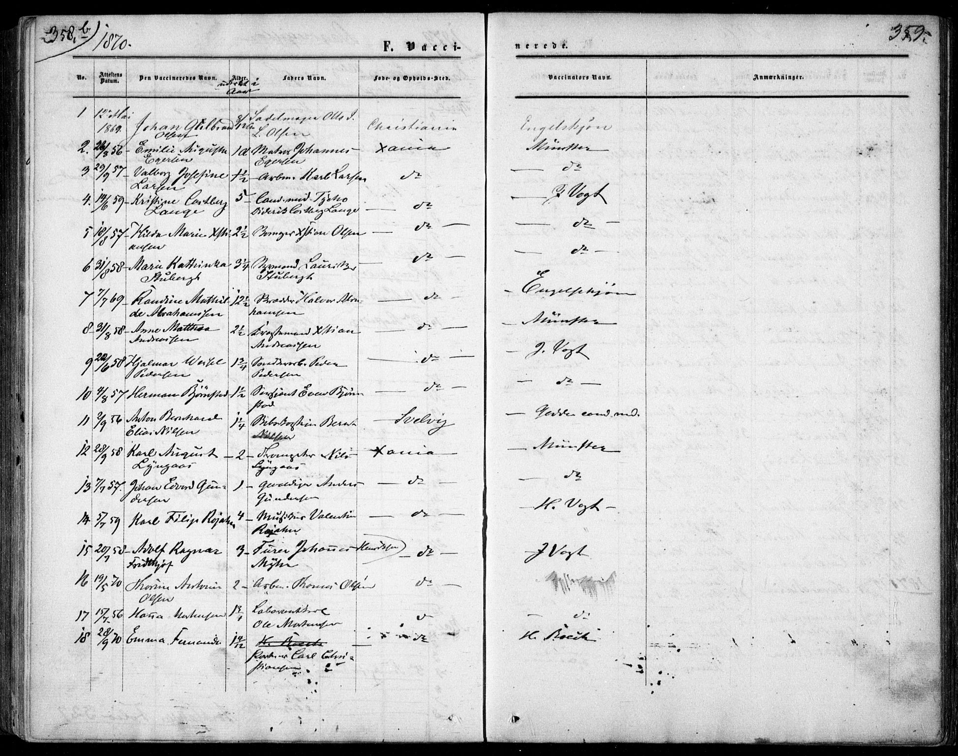 Garnisonsmenigheten Kirkebøker, SAO/A-10846/F/Fa/L0011: Parish register (official) no. 11, 1870-1880, p. 359