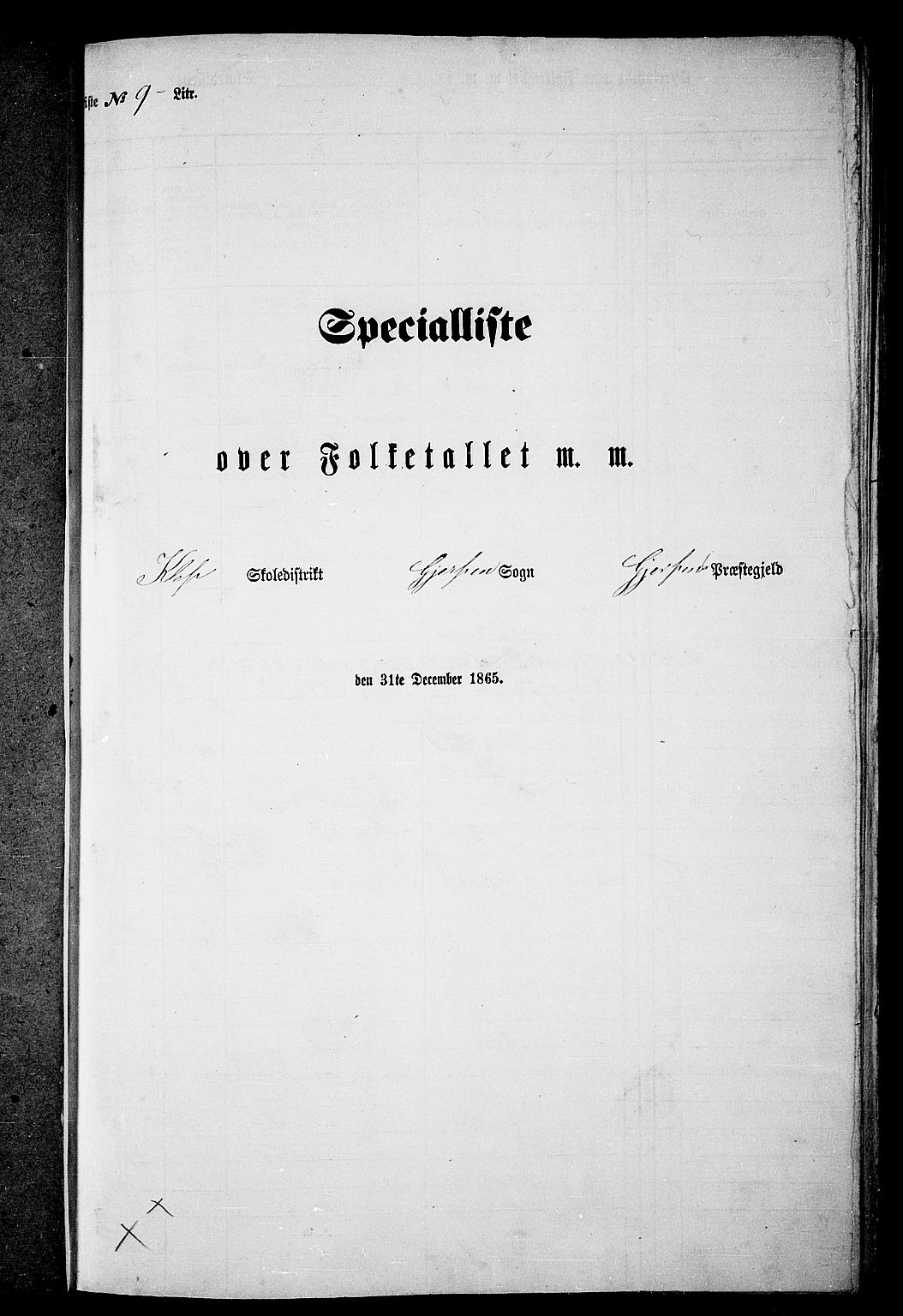 RA, 1865 census for Gjerpen, 1865, p. 163