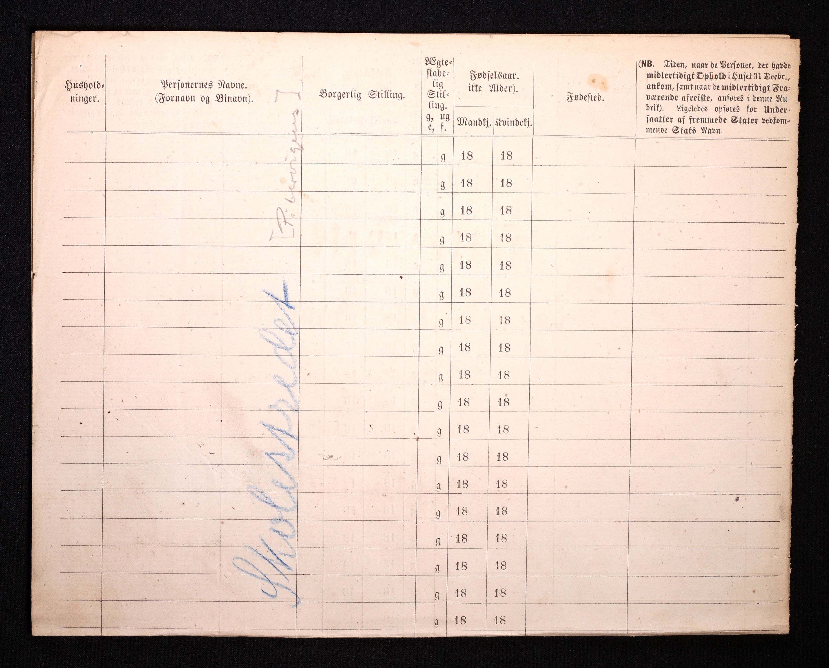 RA, 1870 census for 0301 Kristiania, 1870, p. 3434