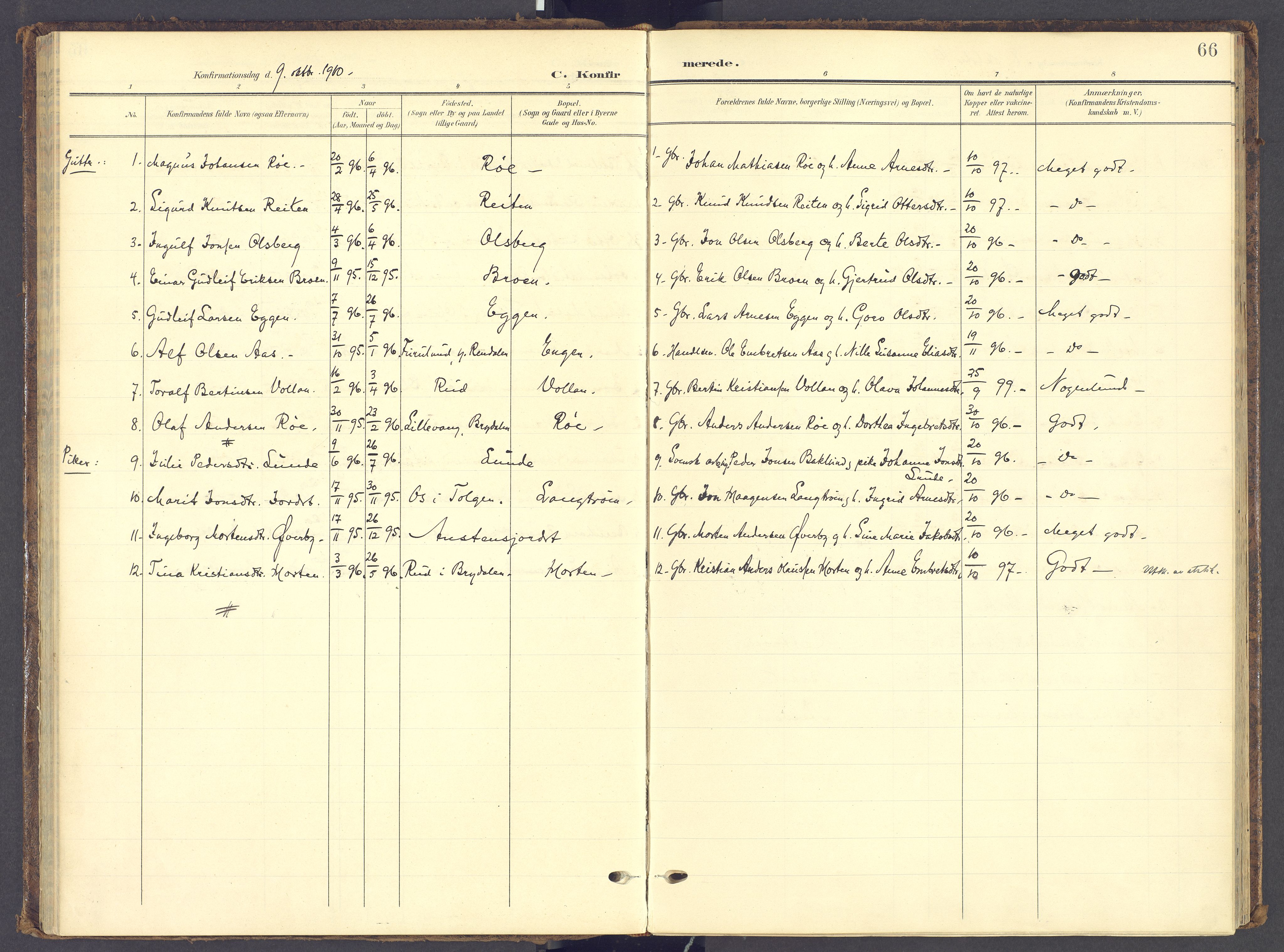 Tynset prestekontor, AV/SAH-PREST-058/H/Ha/Haa/L0028: Parish register (official) no. 28, 1902-1929, p. 66