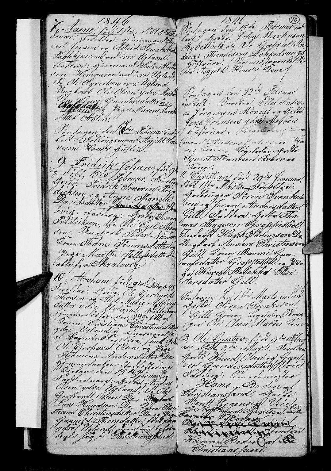 Oddernes sokneprestkontor, AV/SAK-1111-0033/F/Fb/Fba/L0004: Parish register (copy) no. B 4, 1837-1846, p. 70