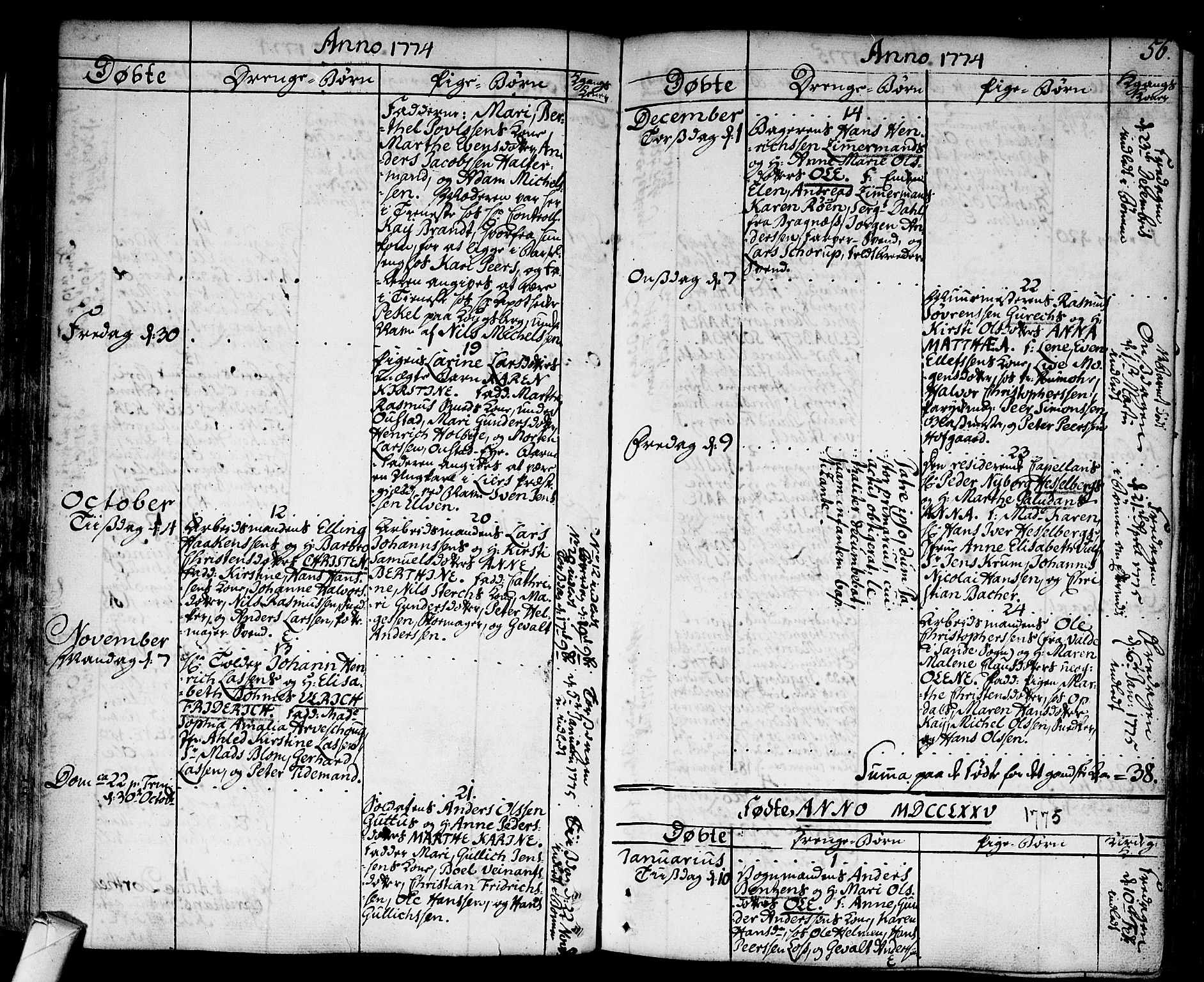 Strømsø kirkebøker, AV/SAKO-A-246/F/Fa/L0009: Parish register (official) no. I 9, 1752-1791, p. 56