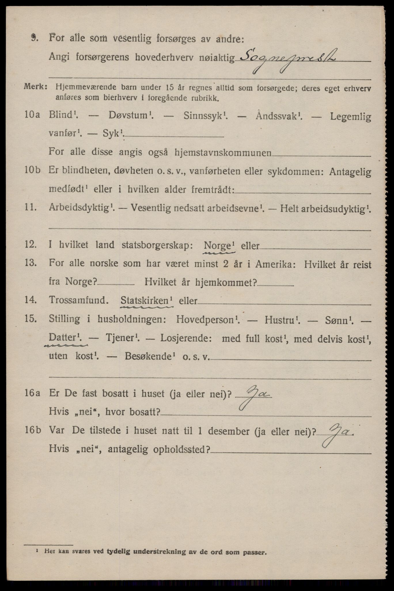 SAKO, 1920 census for Kviteseid, 1920, p. 4664