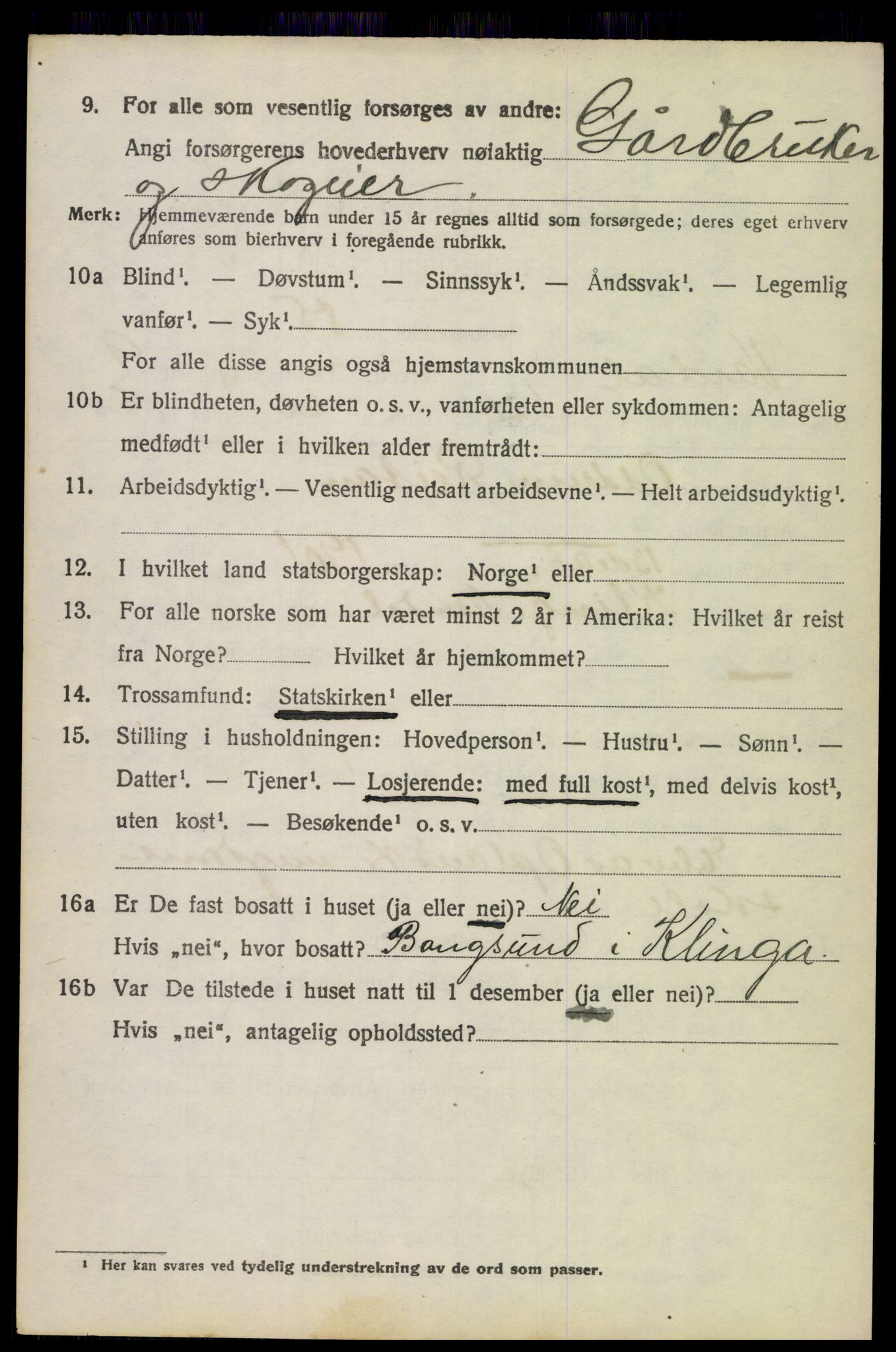 SAH, 1920 census for Vardal, 1920, p. 6892