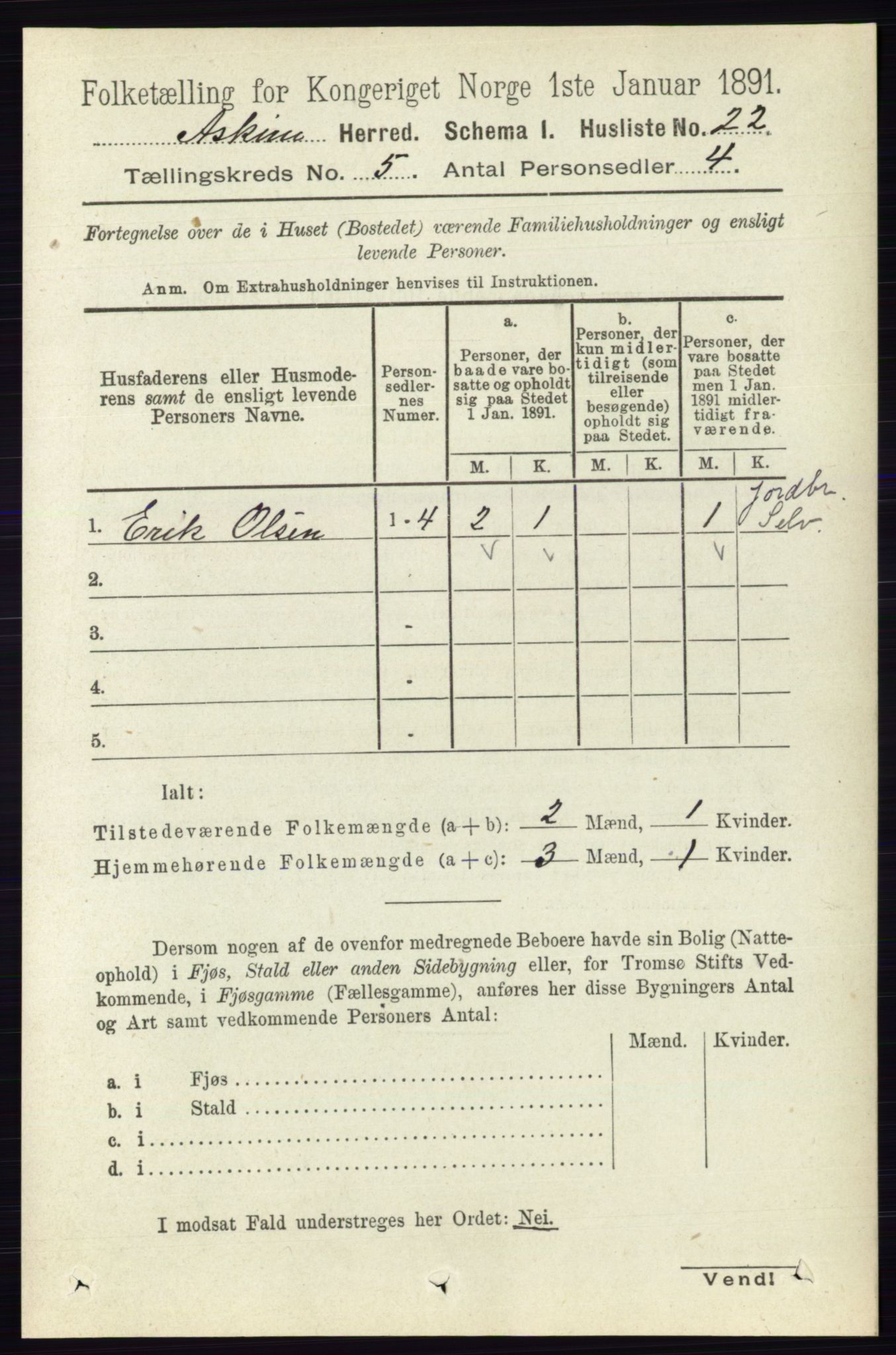 RA, 1891 census for 0124 Askim, 1891, p. 595