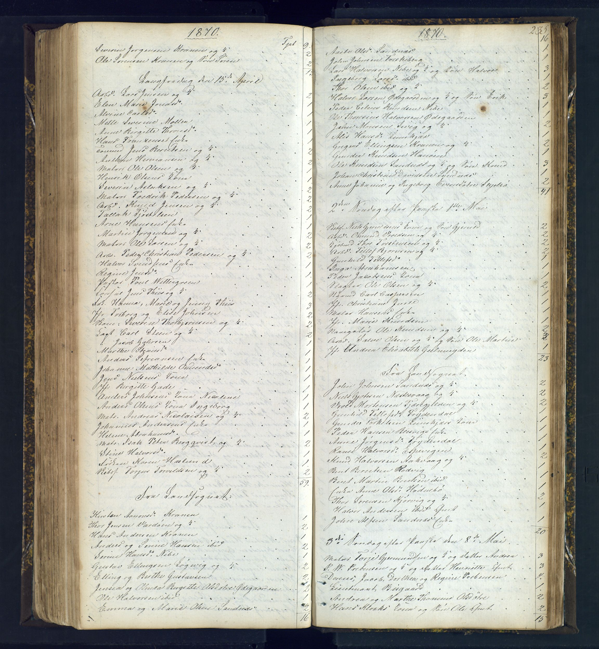 Risør sokneprestkontor, AV/SAK-1111-0035/F/Fc/L0003: Communicants register no. C 3, 1836-1872, p. 235