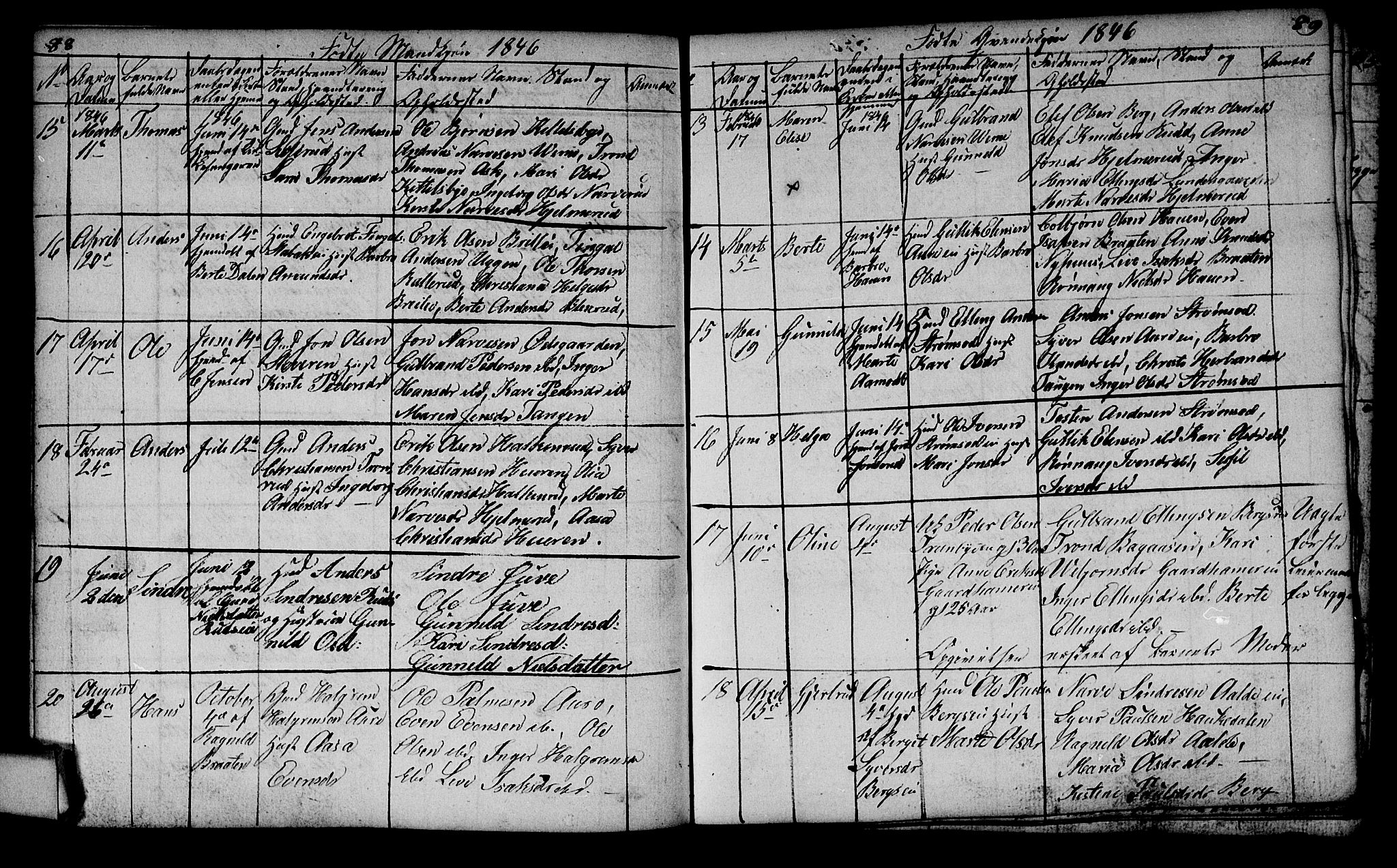 Lunder kirkebøker, AV/SAKO-A-629/G/Ga/L0001: Parish register (copy) no. I 1, 1832-1849, p. 88-89