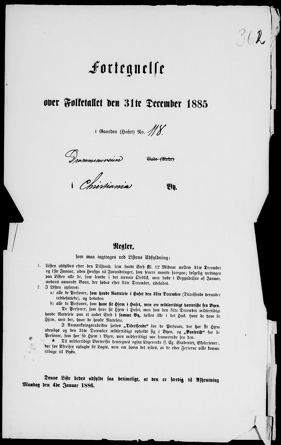 RA, 1885 census for 0301 Kristiania, 1885, p. 5555