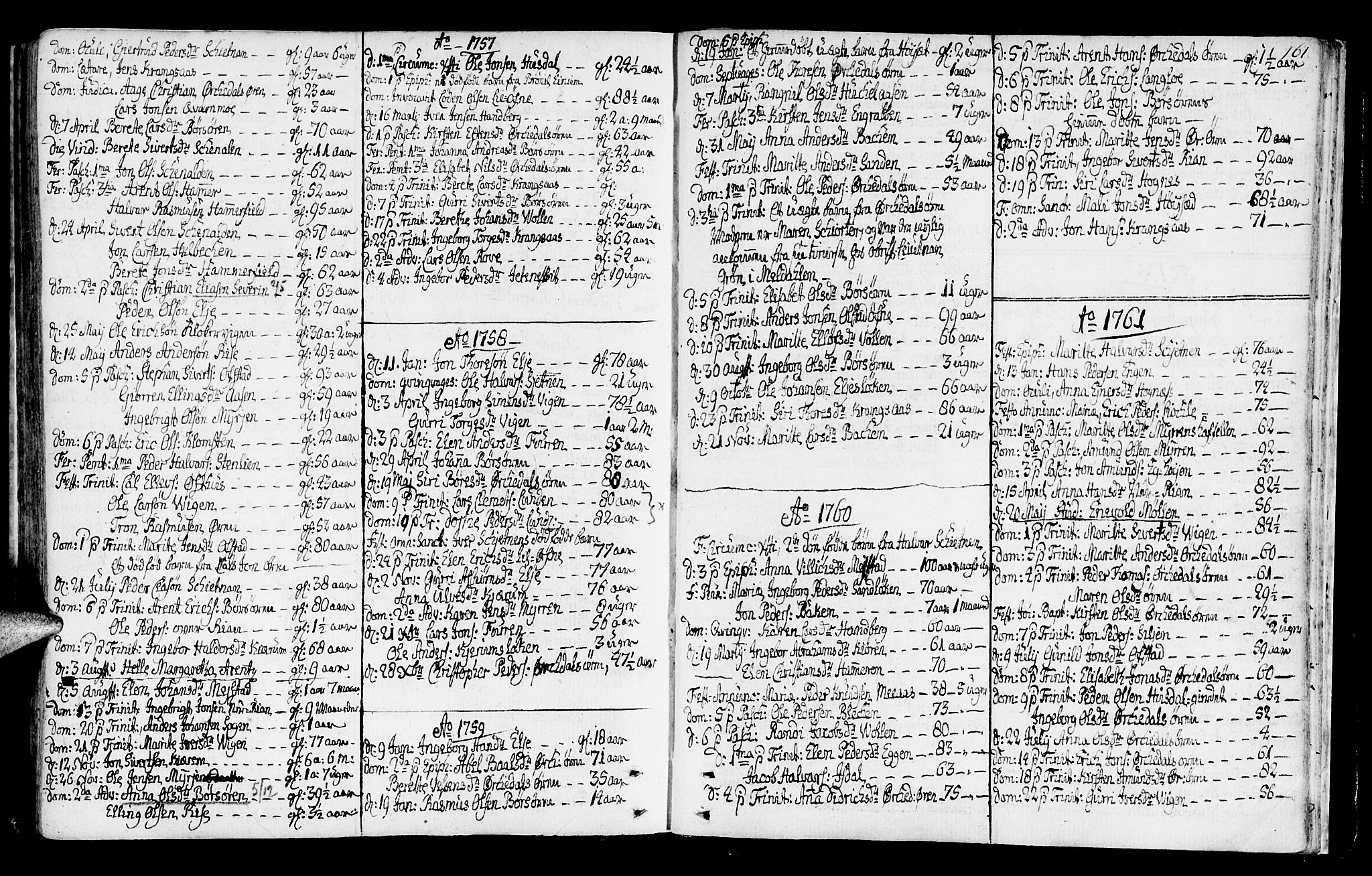 Ministerialprotokoller, klokkerbøker og fødselsregistre - Sør-Trøndelag, SAT/A-1456/665/L0768: Parish register (official) no. 665A03, 1754-1803, p. 161