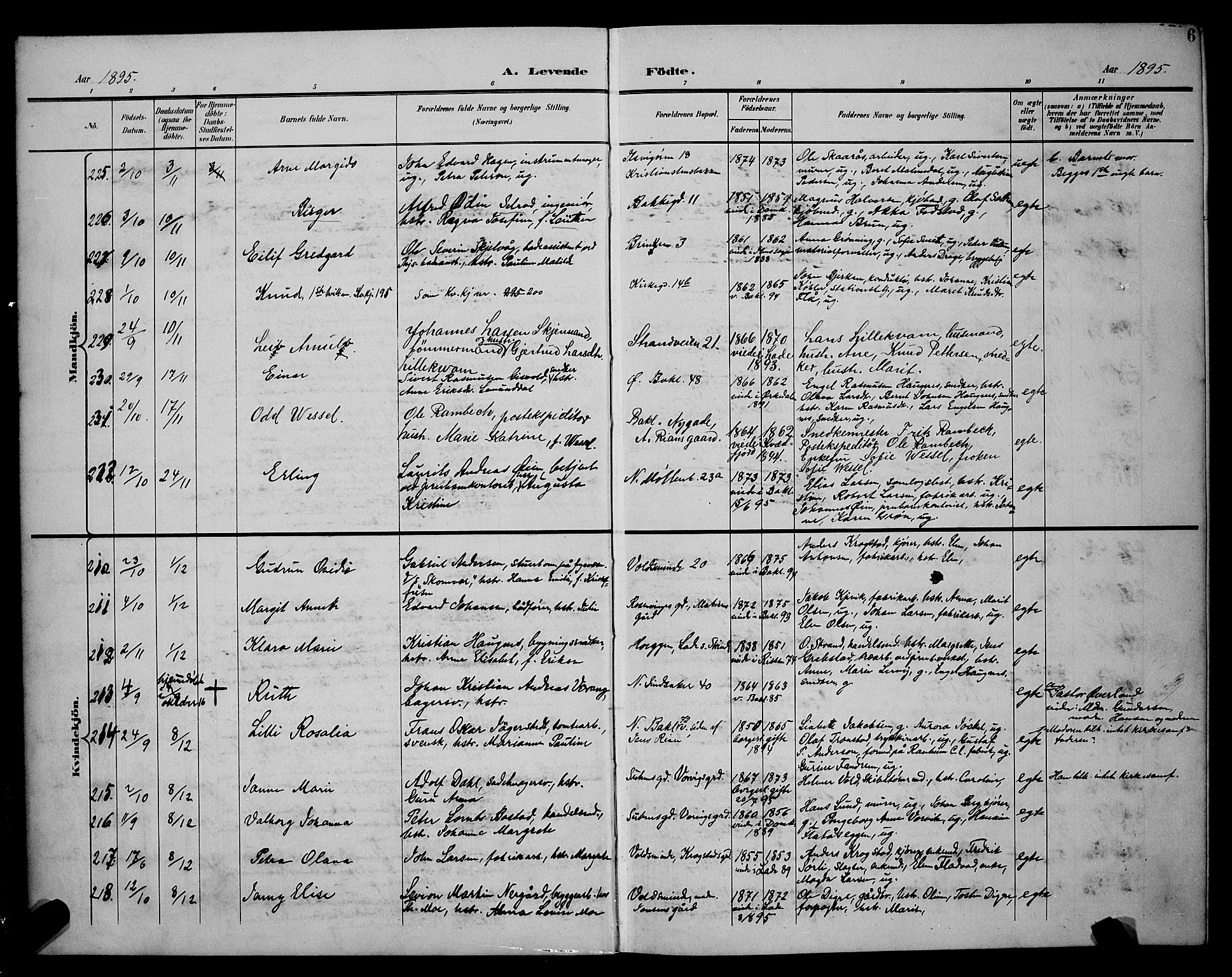 Ministerialprotokoller, klokkerbøker og fødselsregistre - Sør-Trøndelag, AV/SAT-A-1456/604/L0225: Parish register (copy) no. 604C08, 1895-1899, p. 6