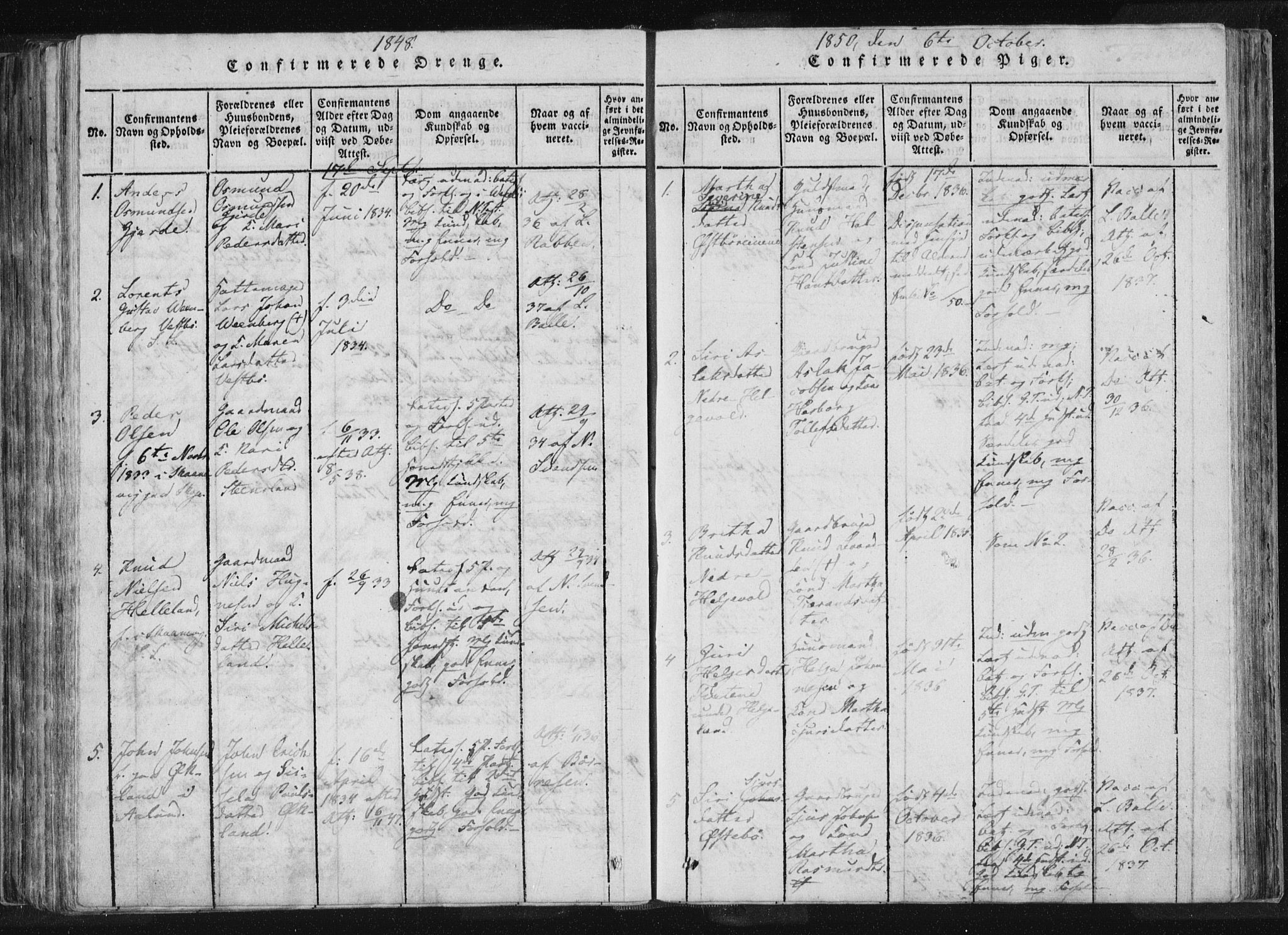 Vikedal sokneprestkontor, AV/SAST-A-101840/01/IV: Parish register (official) no. A 4, 1816-1850